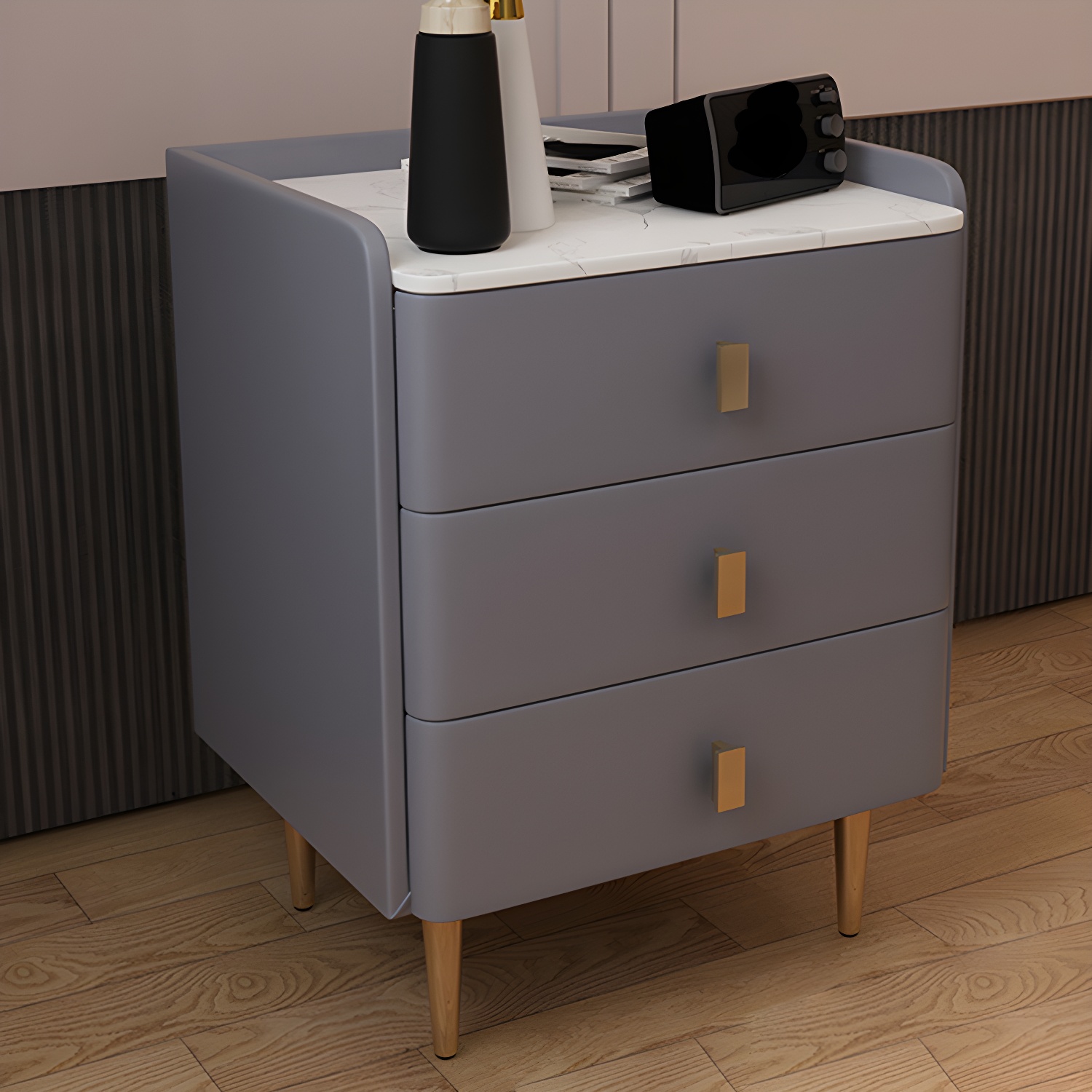 Glam Accent Table Nightstand | Ormau - image 5