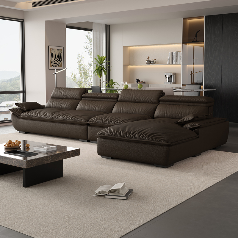 L-Shape Leather Sectional | Ormau - image 4