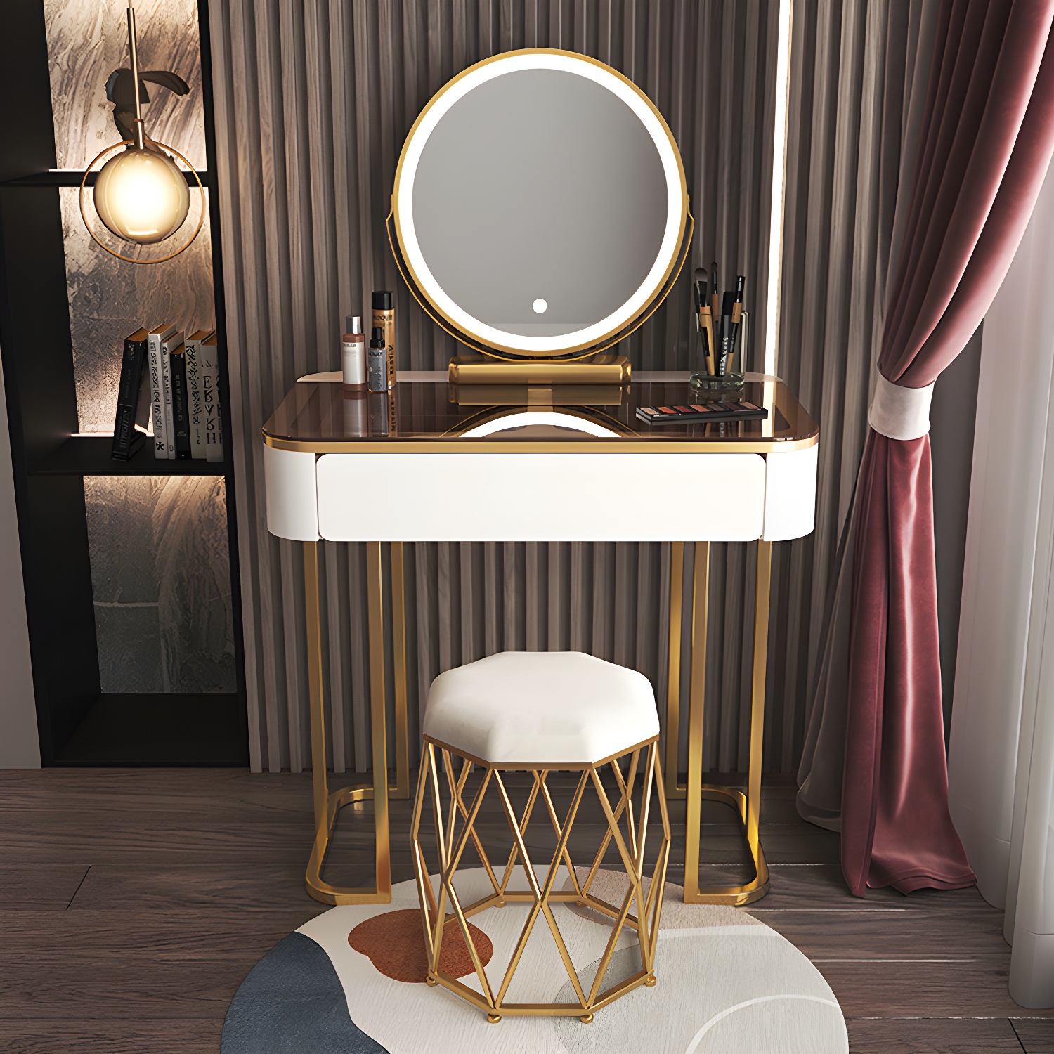 Glam Glass-Top Vanity | Ormau - image 12
