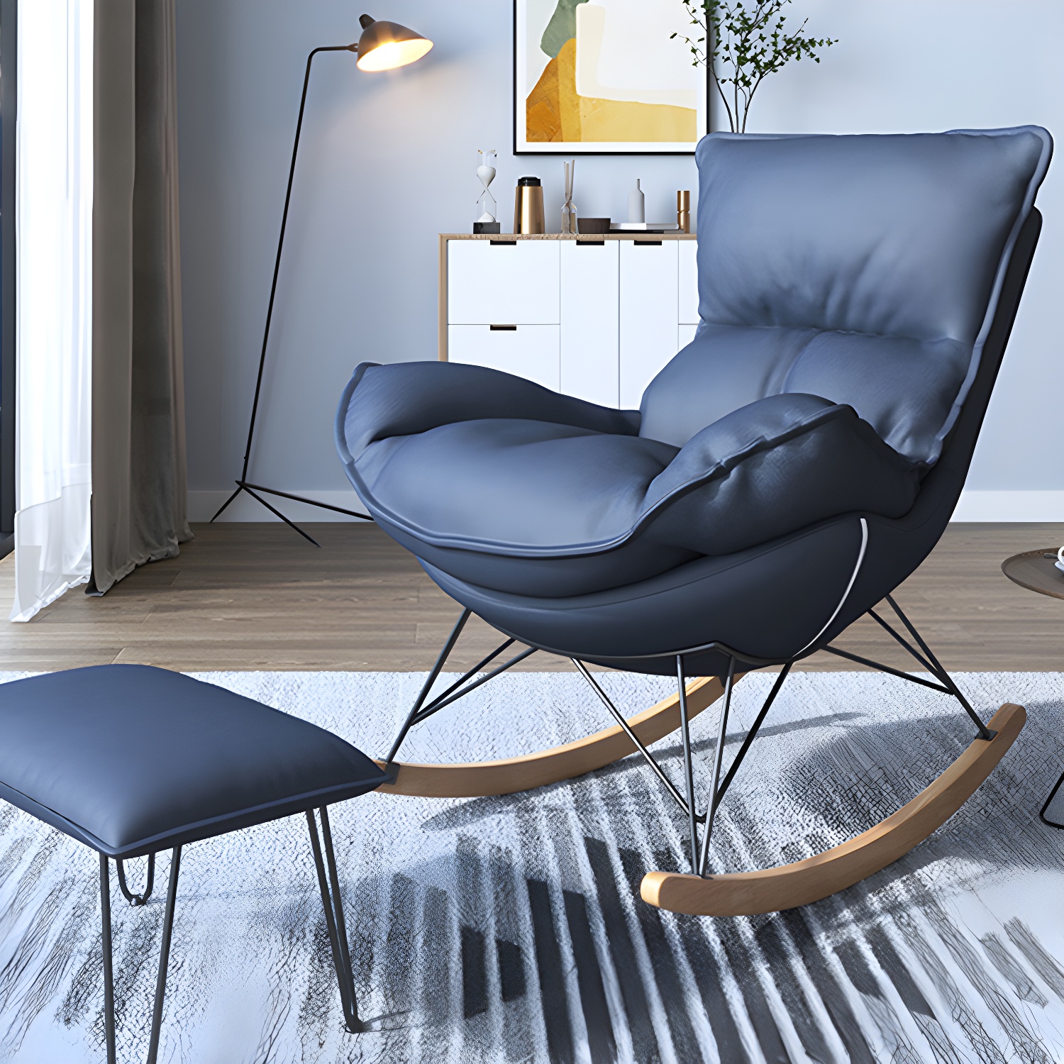 Contemporary Rocker & Ottoman | Ormau - image 15
