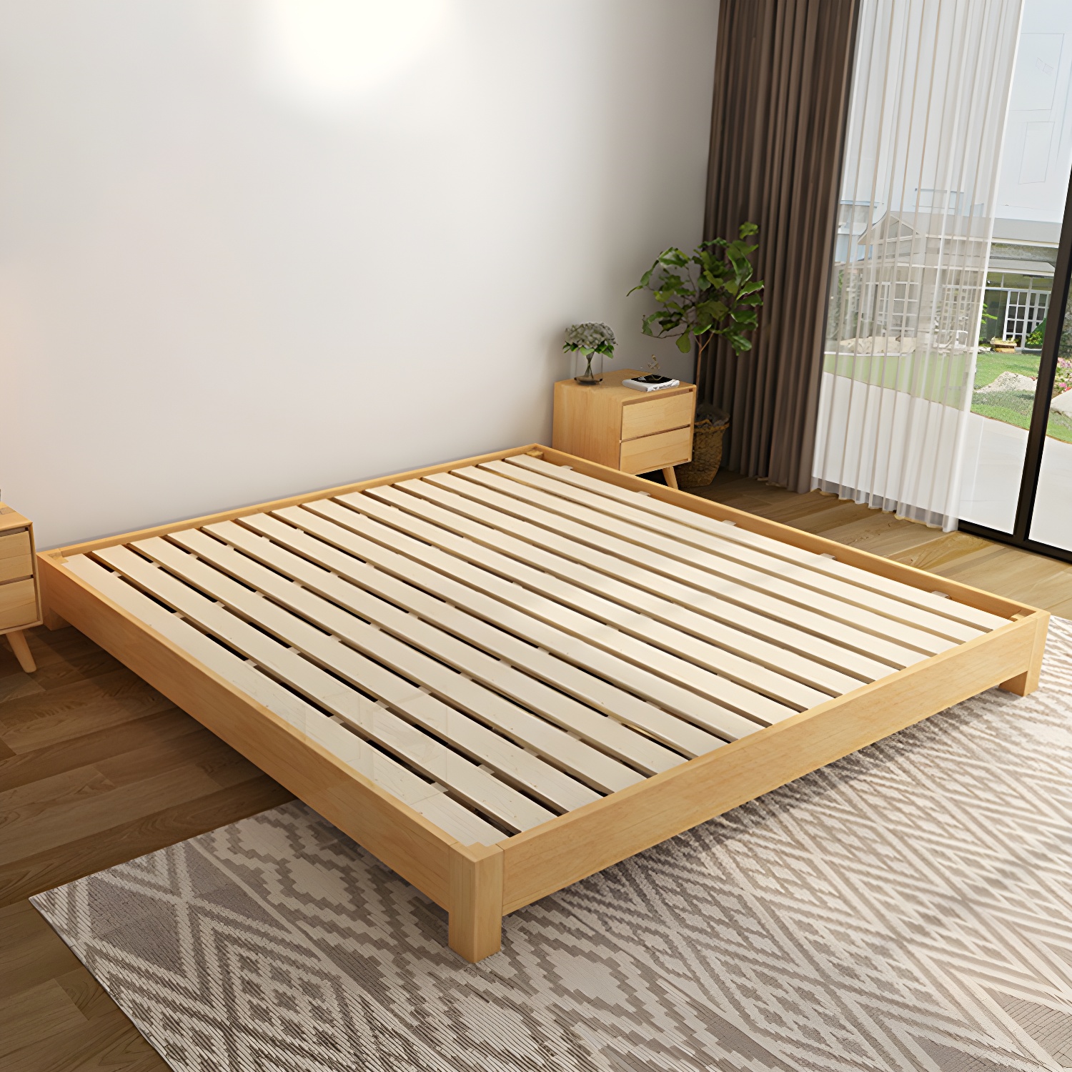 Solid Wood Platform Bed | Ormau - image 19