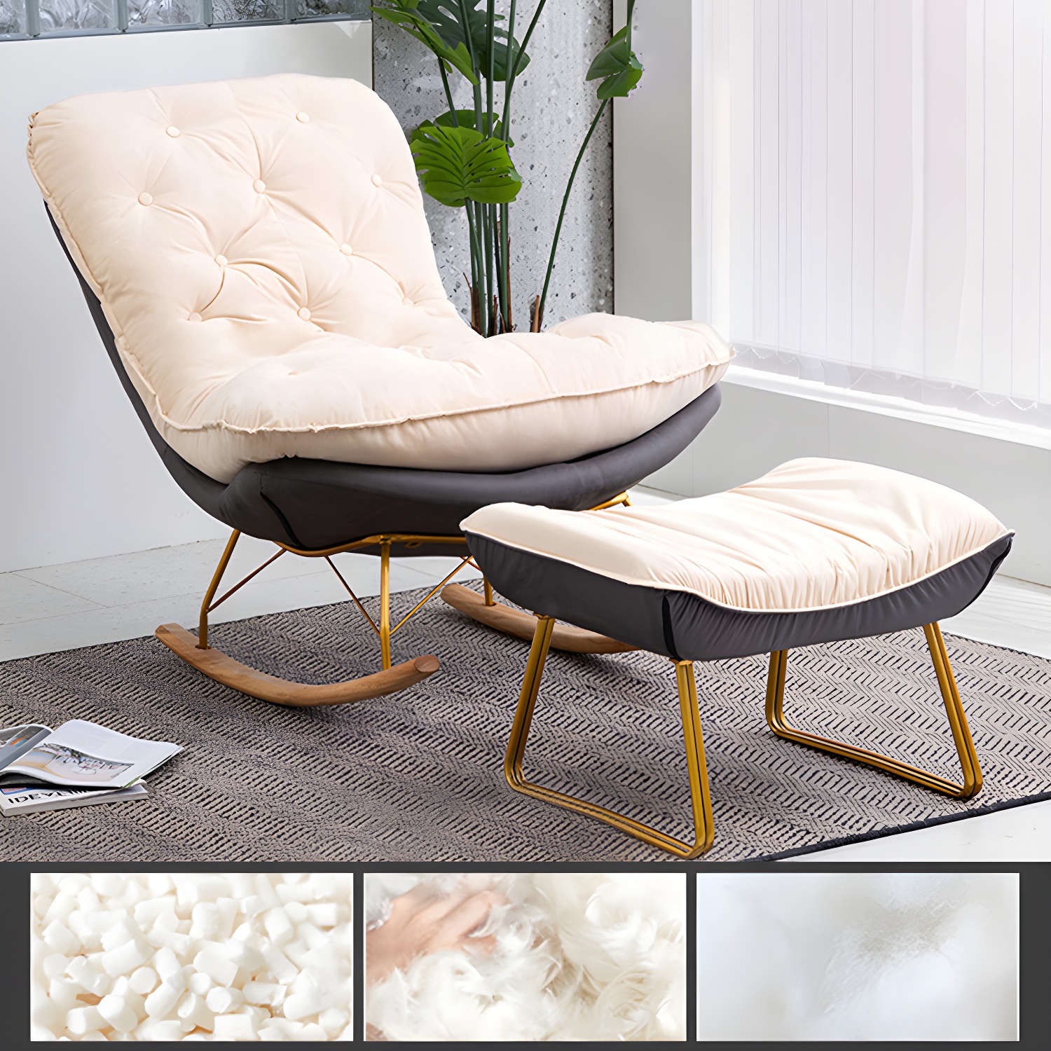 Tufted Rocking Chair | Ormau - image 34