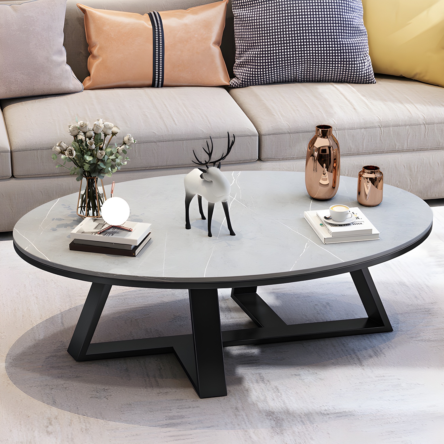 Slate Oval Coffee Table | Ormau - image 2