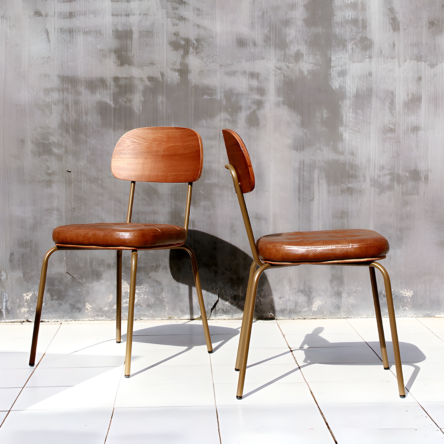 Industrial Leather Dining Chair | Ormau - image 18