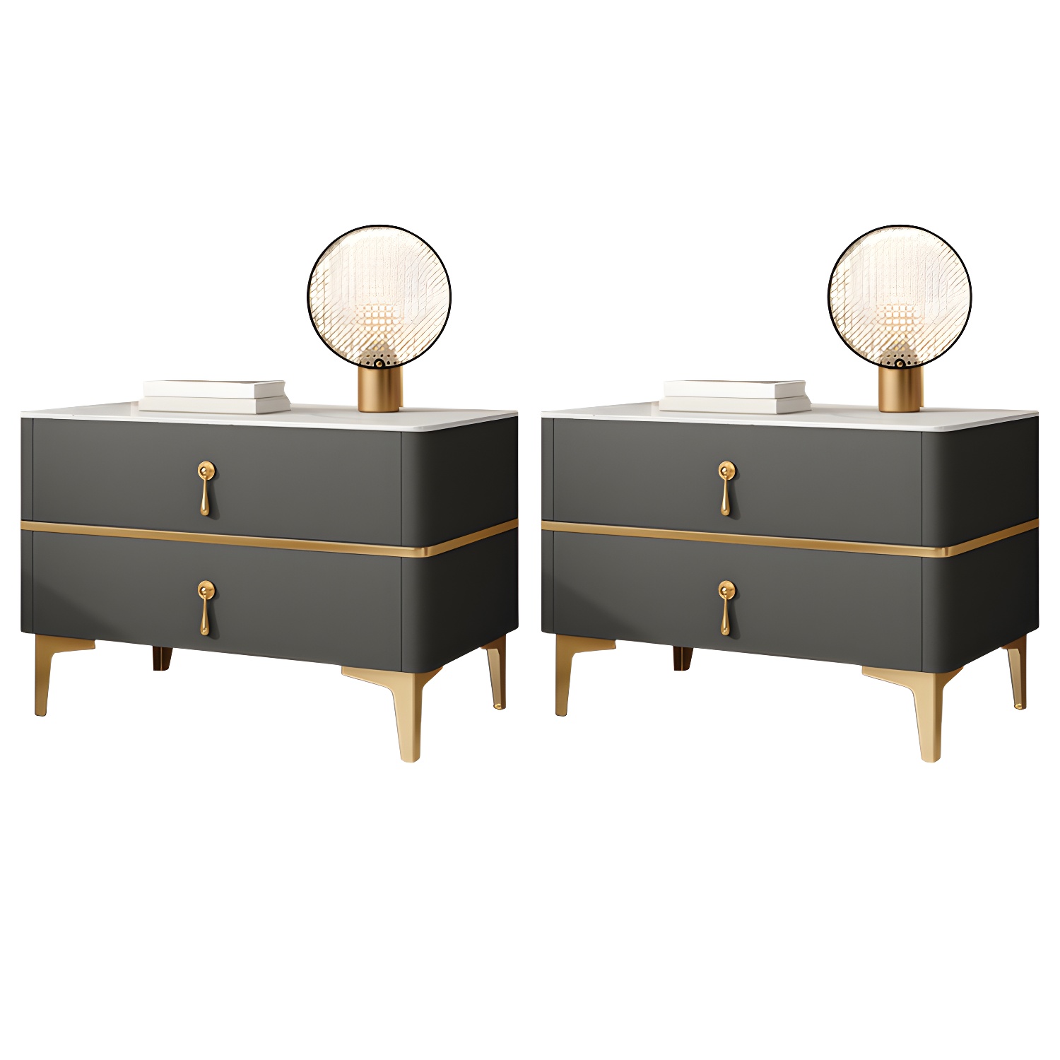 Glam Sintered Stone Nightstand | Ormau - image 19