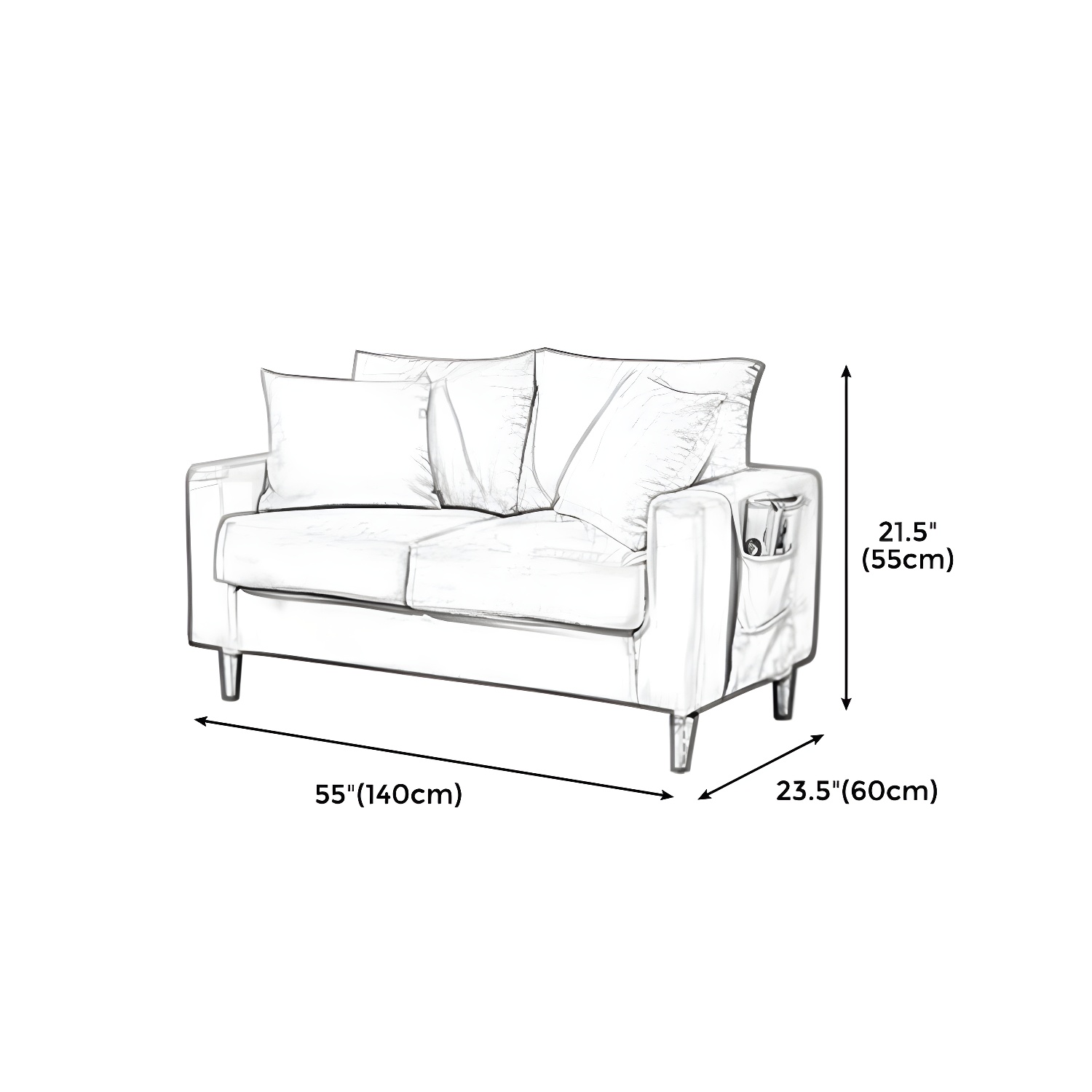 Modern Low-Profile Loveseat | Ormau - image 33