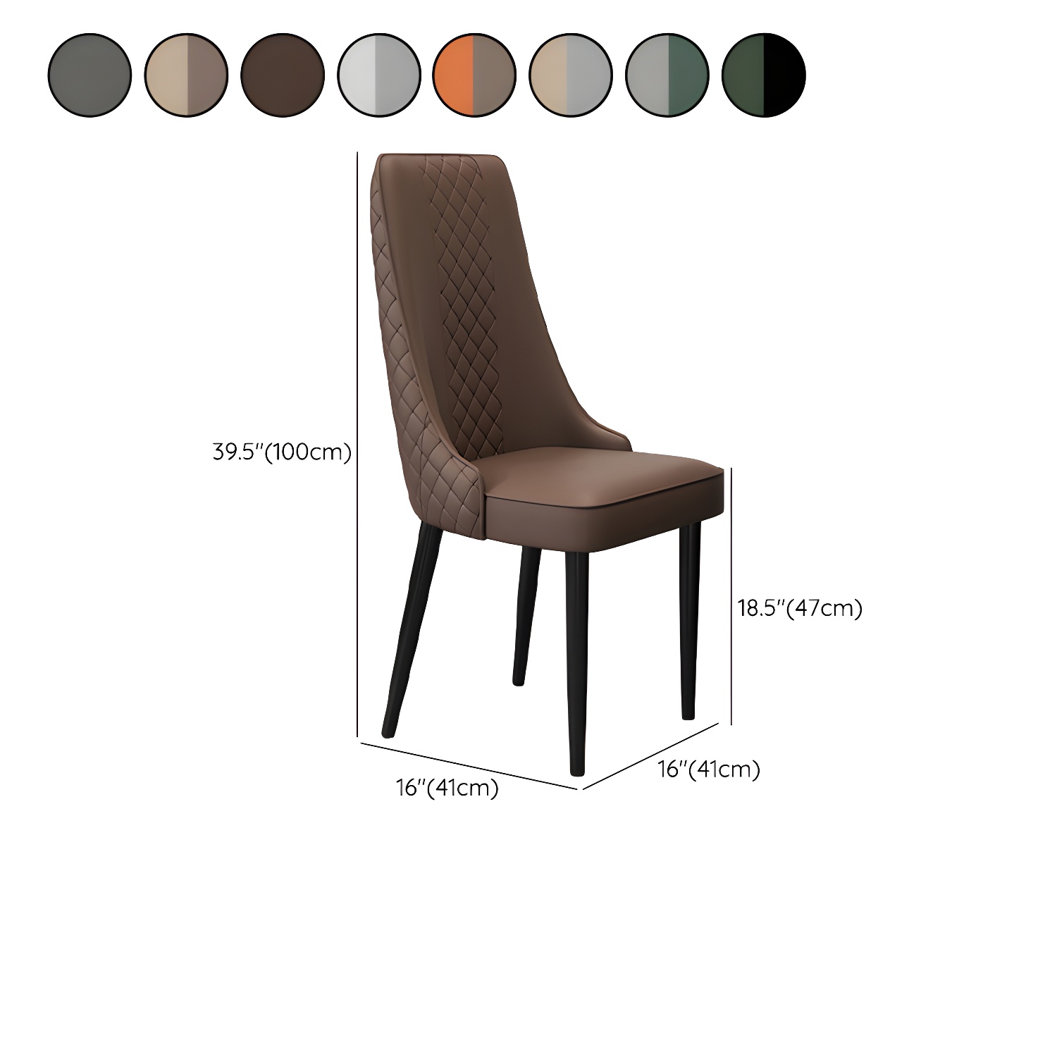 Upholstered High-Back Dining Chair | Ormau - image 17