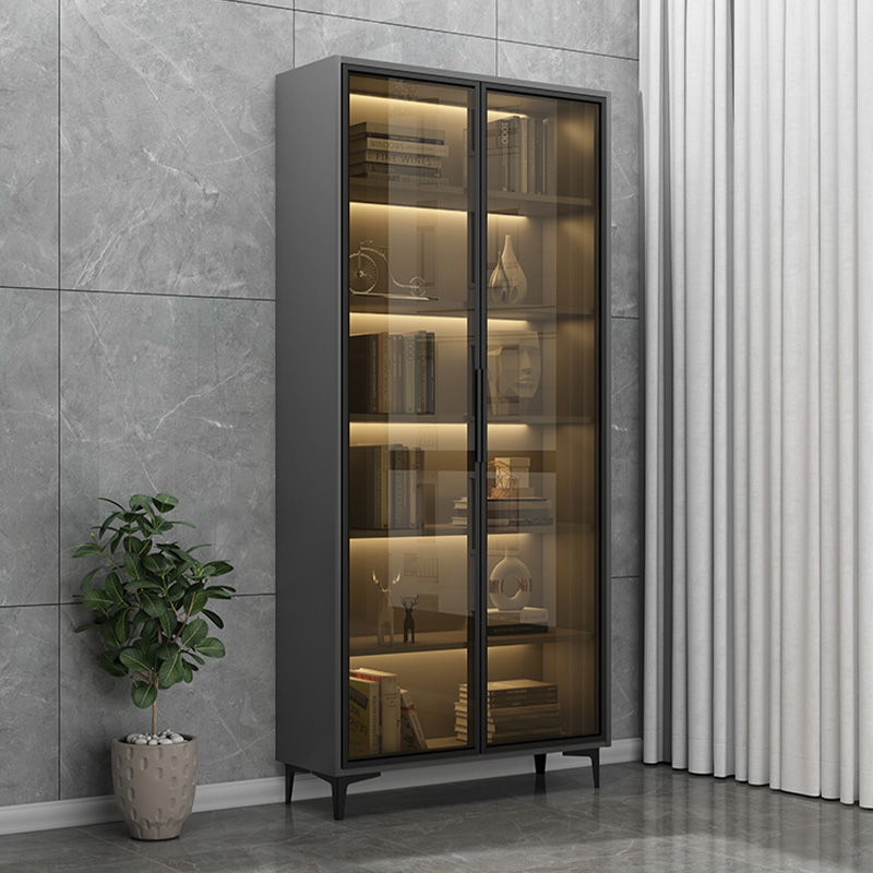 Glam Glass Accent Cabinet with Lighting | Ormau - image 27