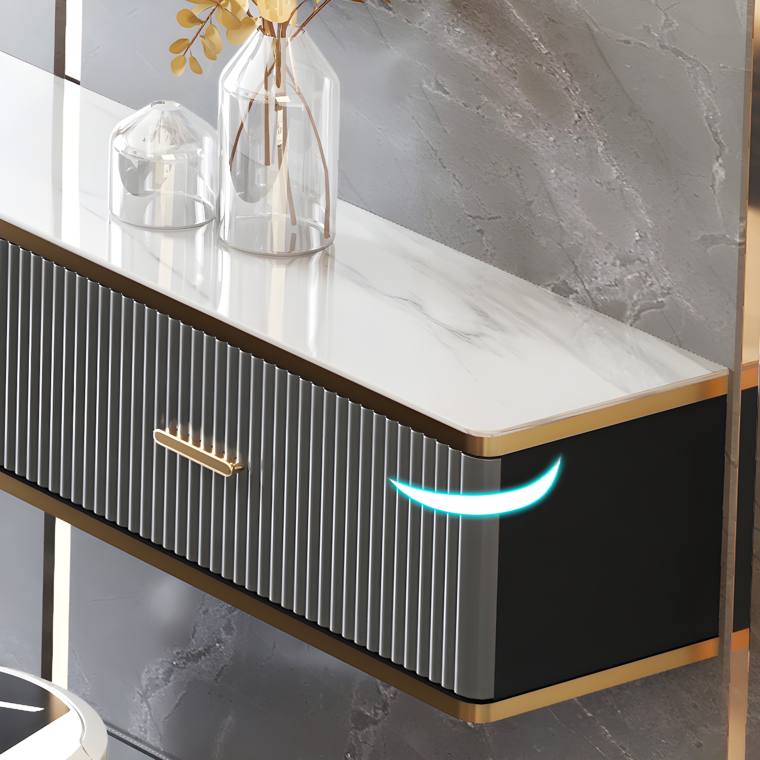 Glam Floating Media Stand | Ormau - image 9