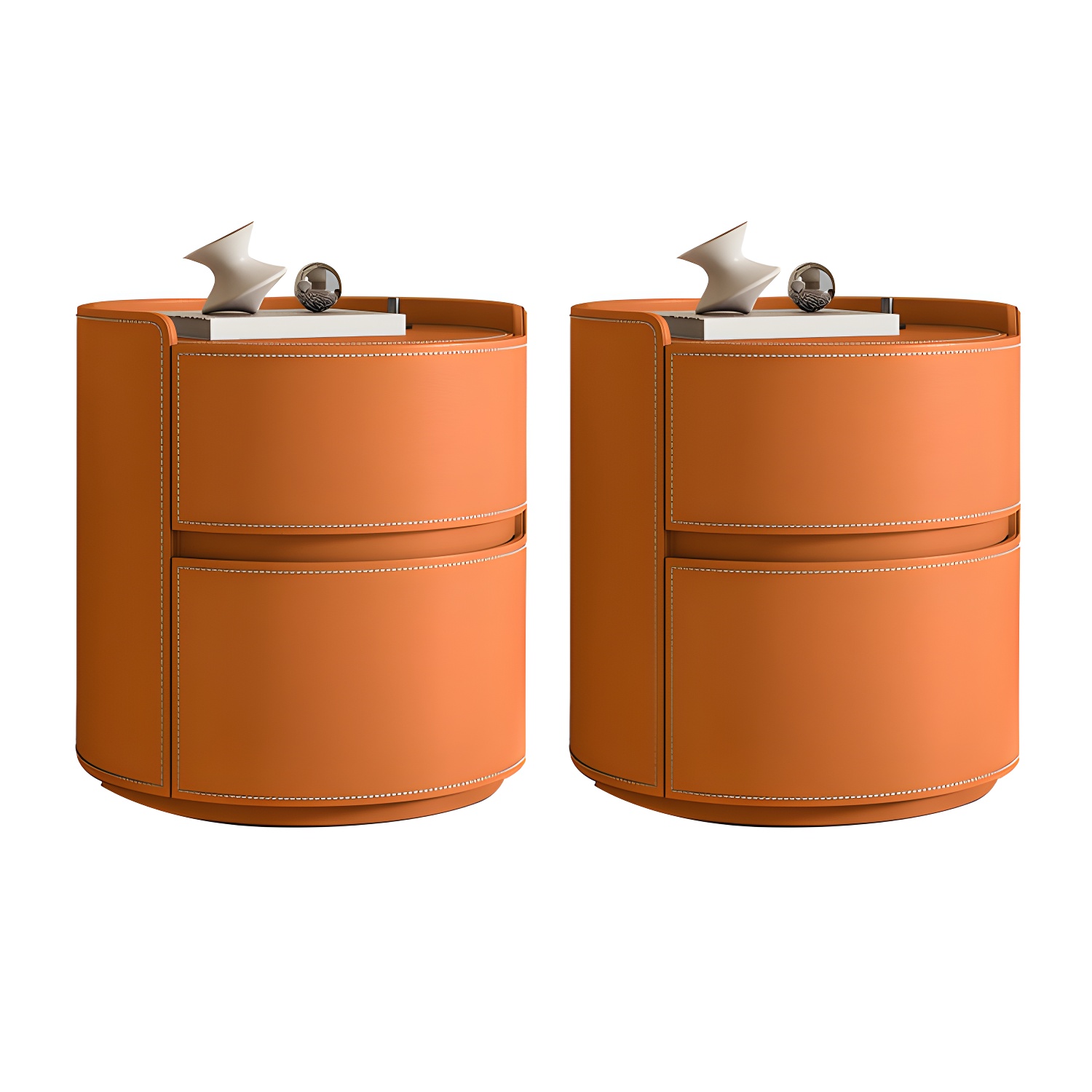 Chic Round Nightstand | Ormau - image 30