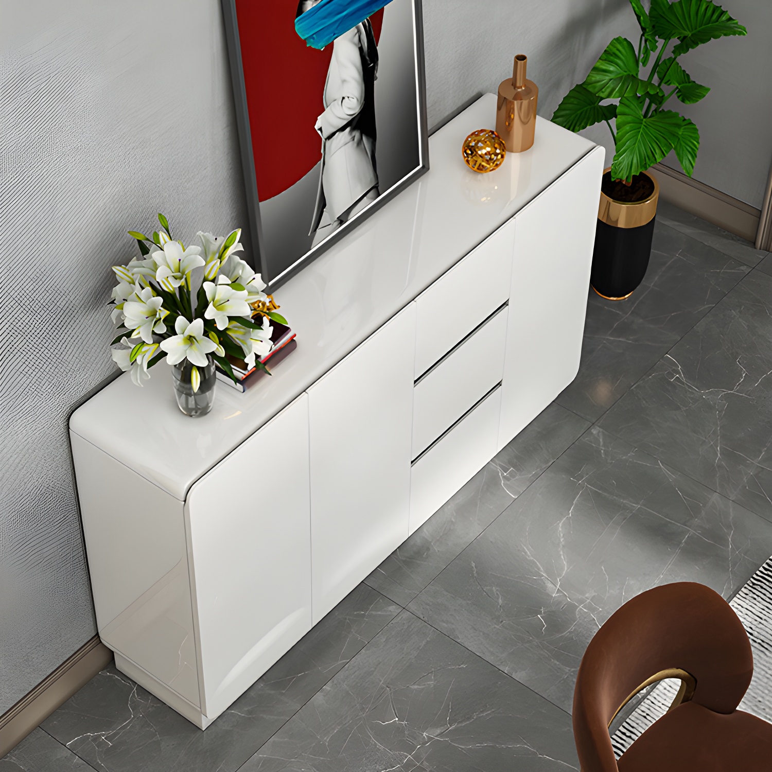 Modern White Sideboard | Ormau - image 4