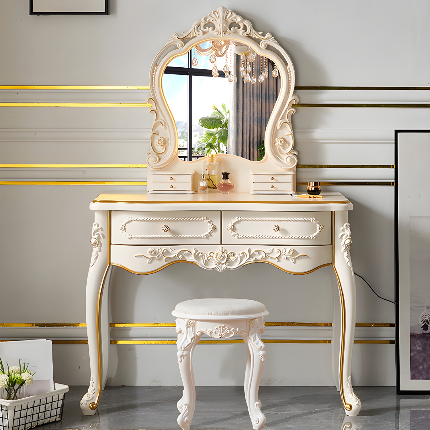 Victorian Vanity Set with Mirror | Ormau - image 24