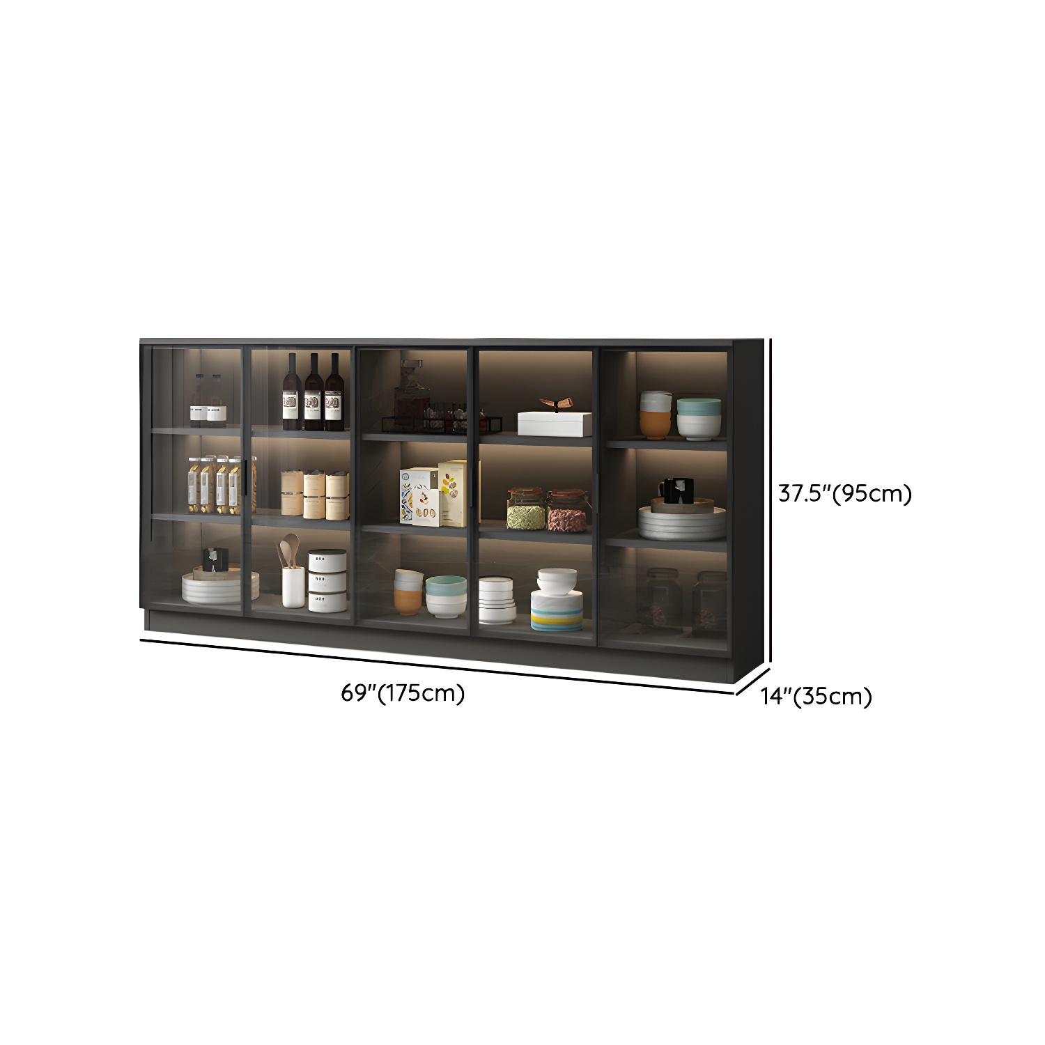 Modern Glass Door Sideboard | Ormau - image 16