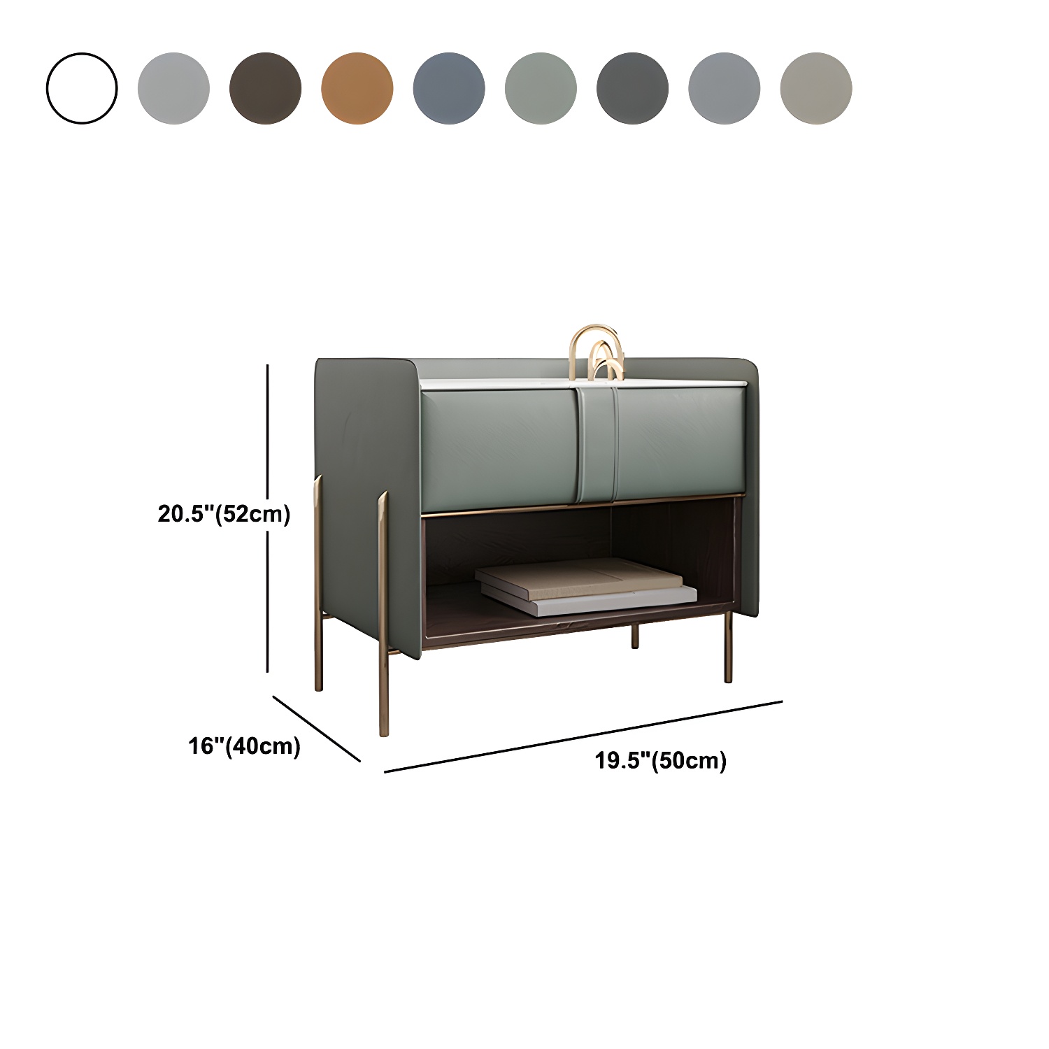 Stone Accent Table Nightstand | Ormau - image 15