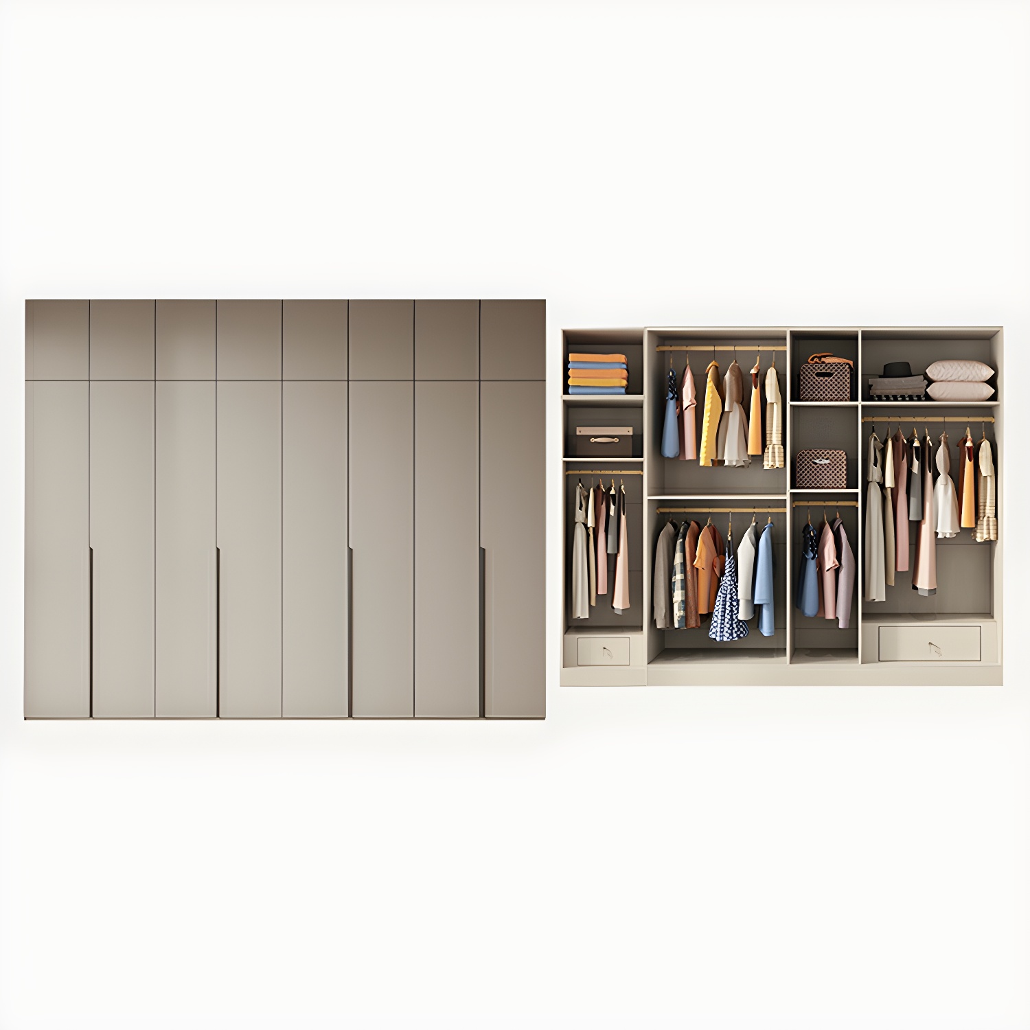 Modern Grey Wood Armoire | Ormau - image 45