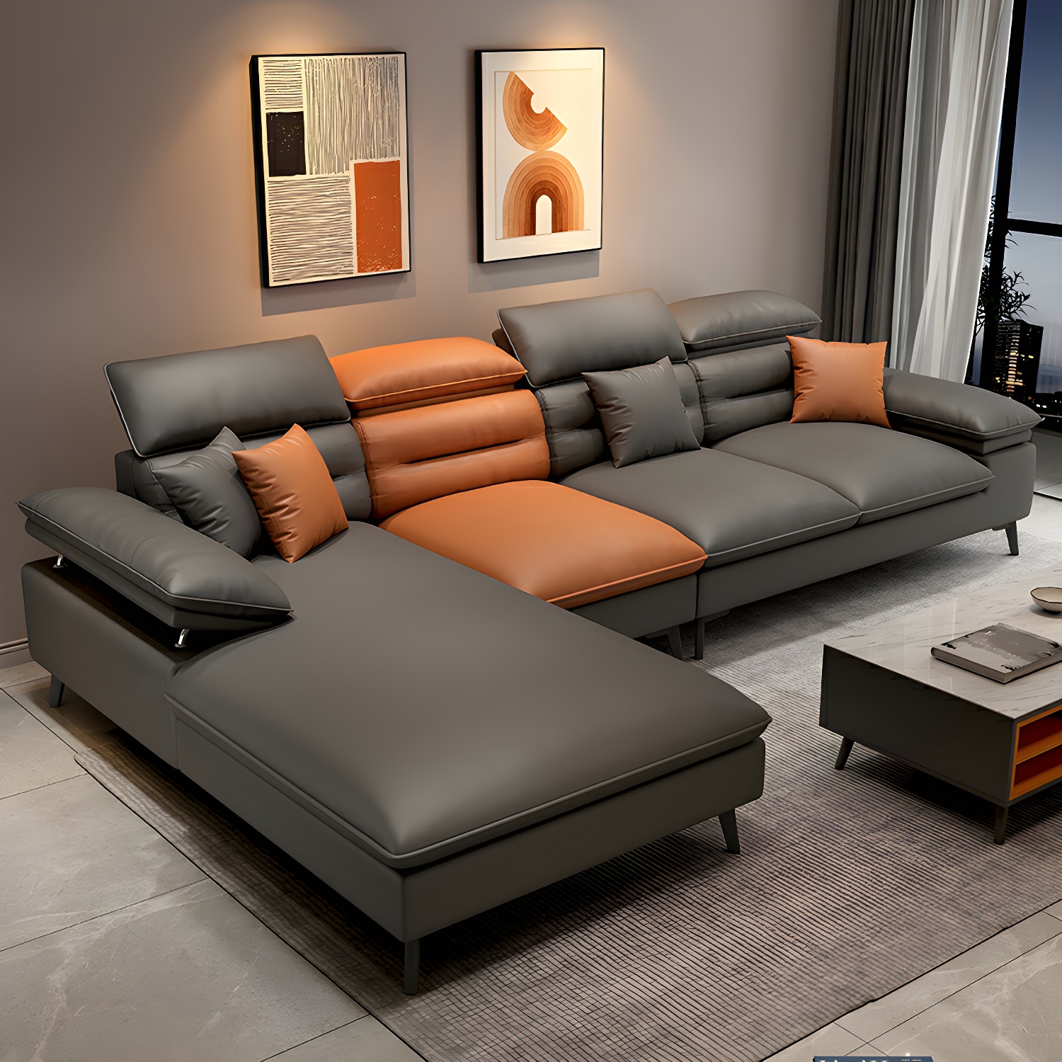 Modern L-Shape Sofa | Ormau - image 5