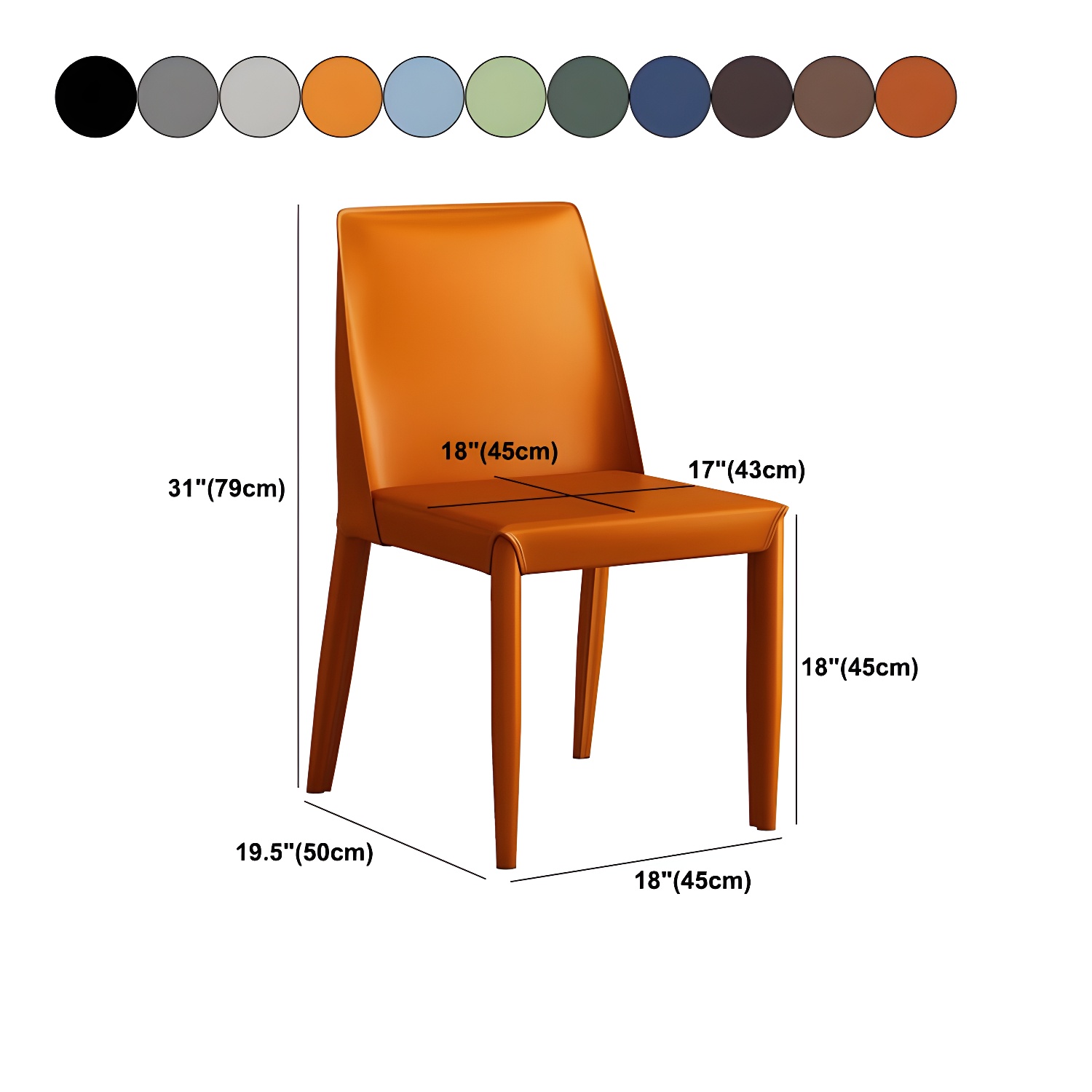 Modern Leather Dining Chair | Ormau - image 27
