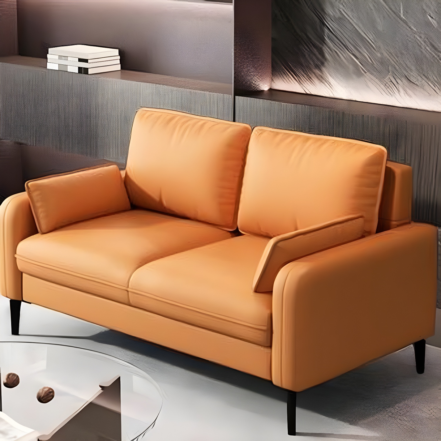 Modern Sofa with Bolster Pillows | Ormau - image 8