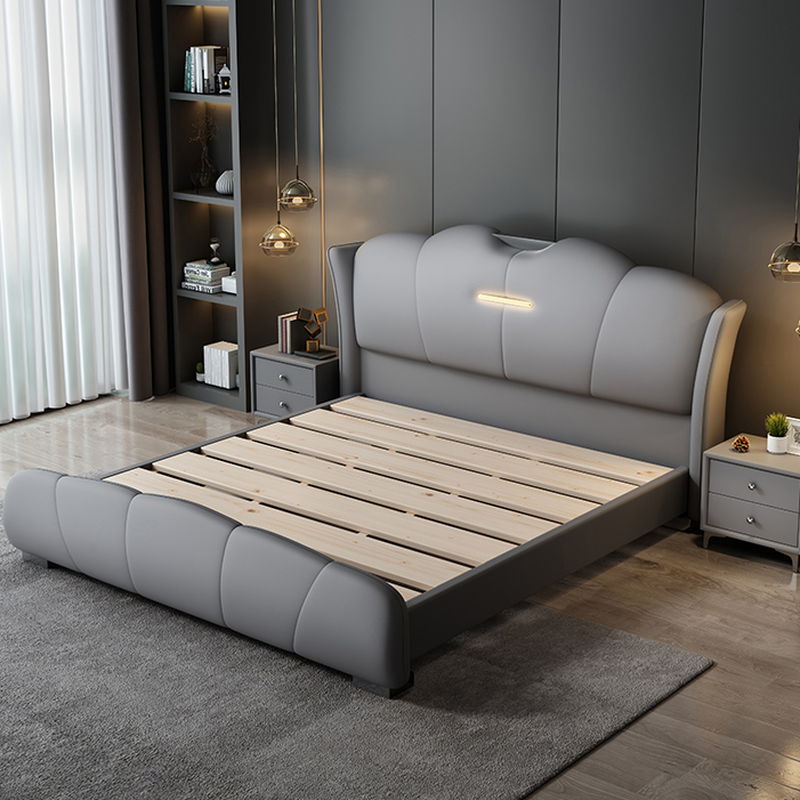 Light Gray Panel Bed | Ormau - image 23