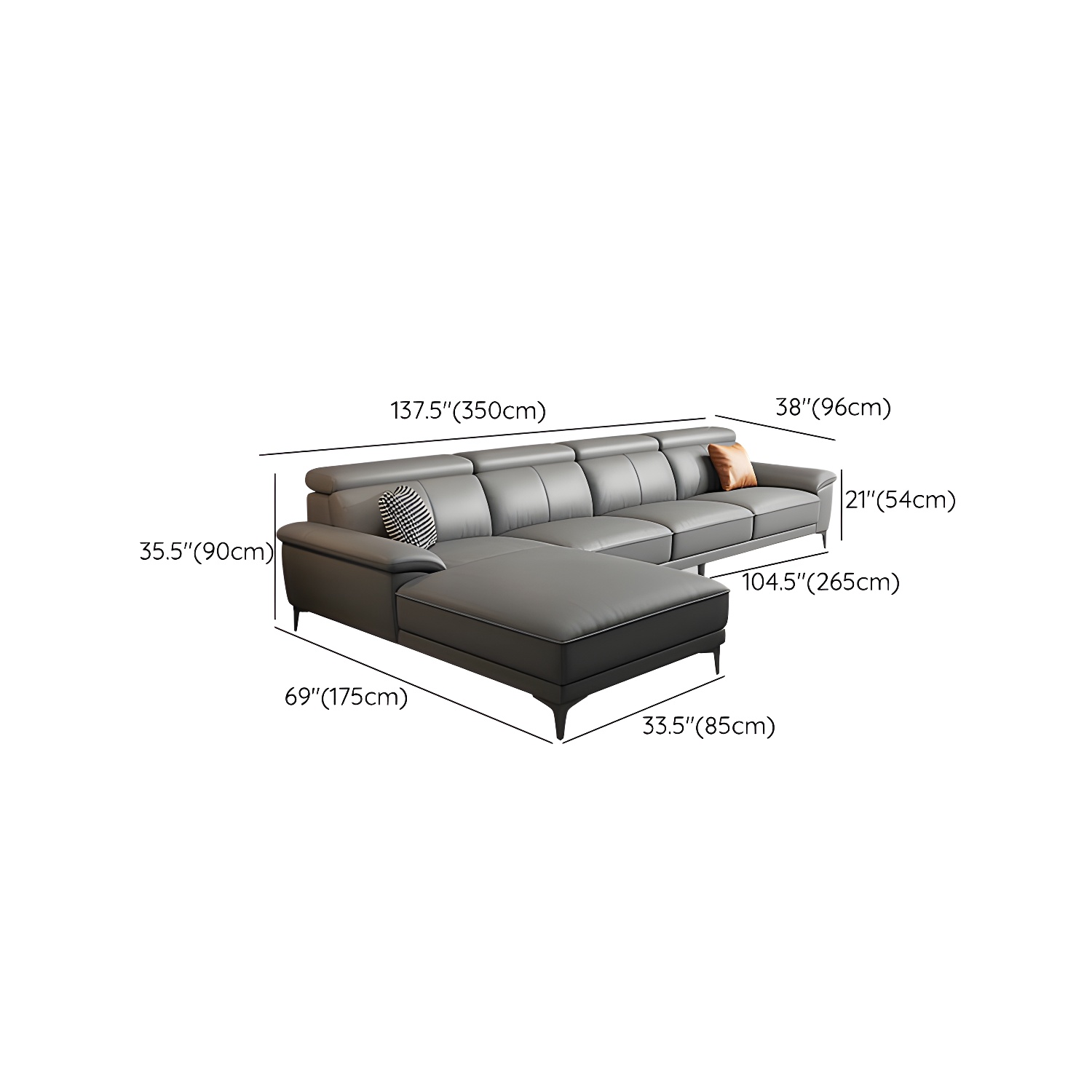Leather Sectional Sofa | Ormau - image 13