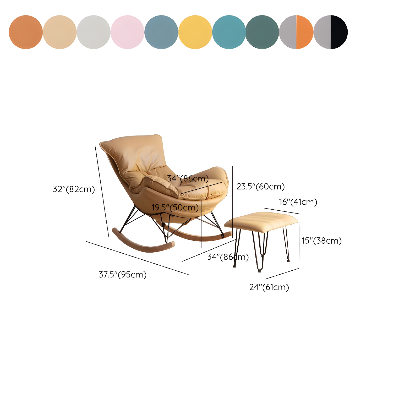 Lazy Rocker & Ottoman Set | Ormau - image 16