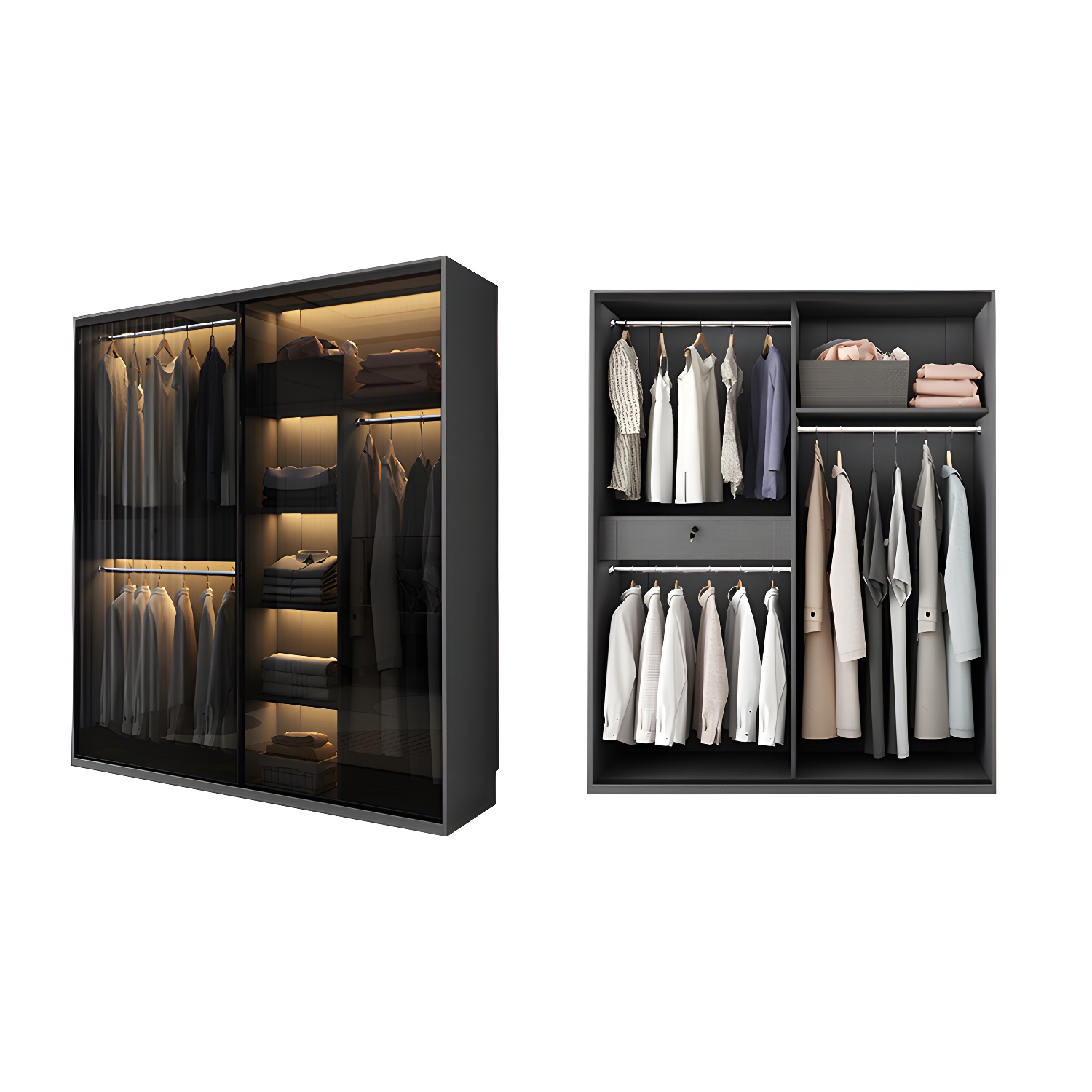 Modern Black Wardrobe | Ormau - image 26