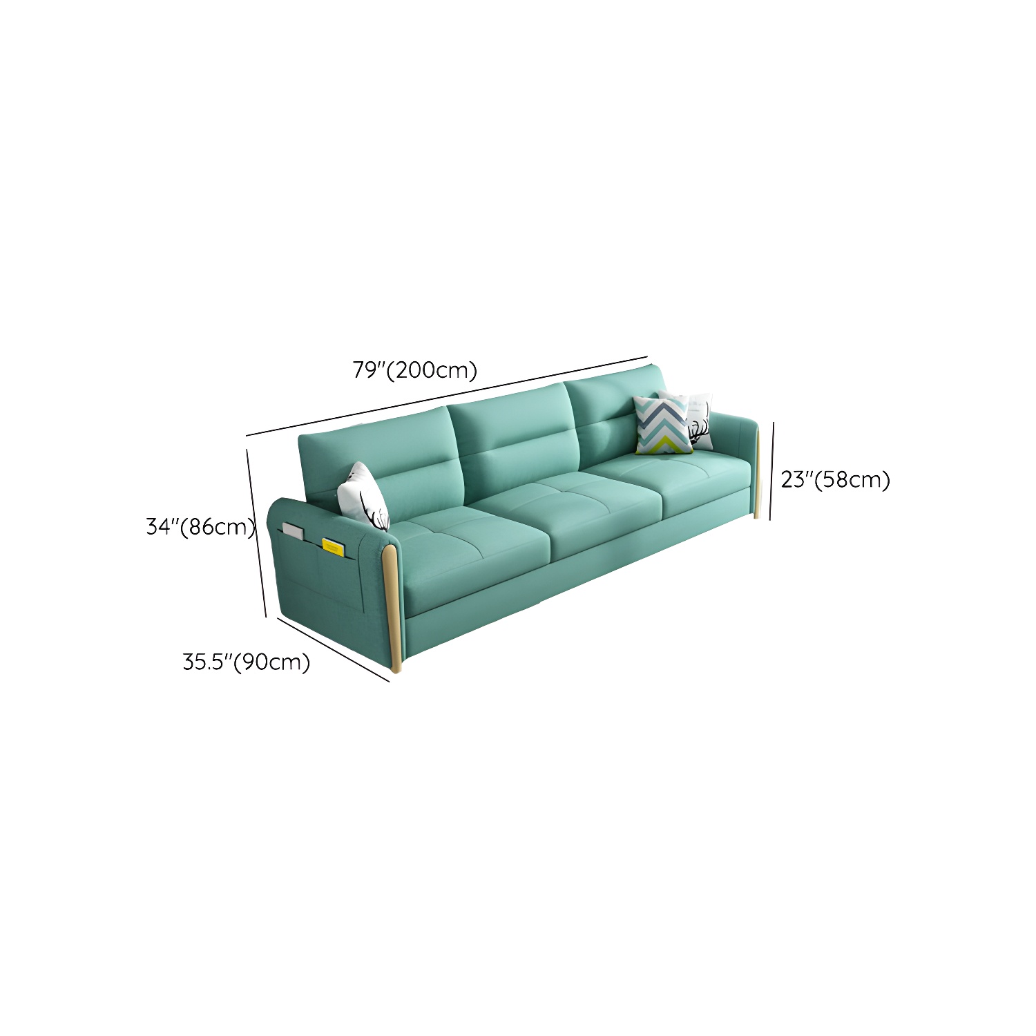 Green Sectional Sofa with Storage | Ormau - image 11
