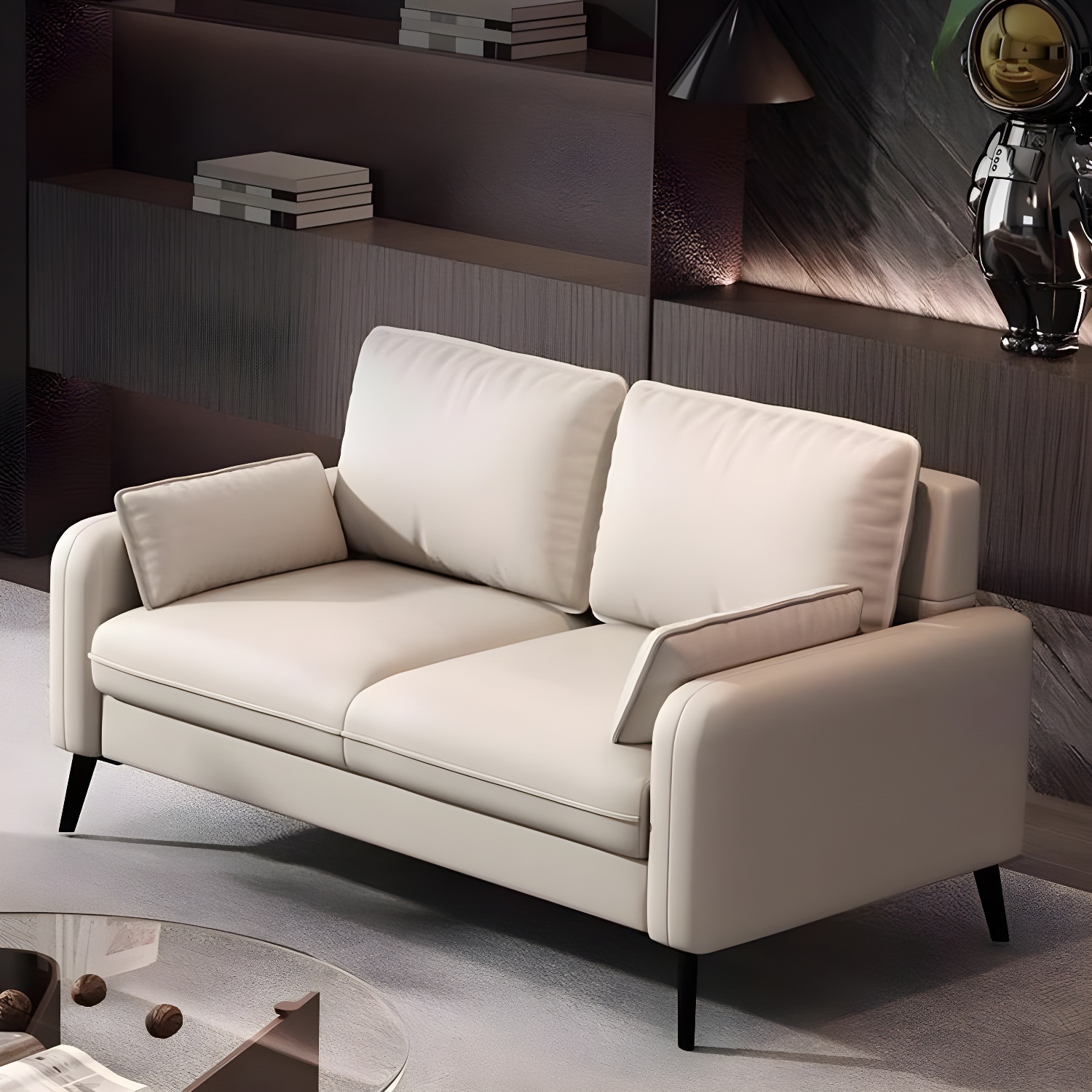 Modern Sofa with Bolster Pillows | Ormau - image 9