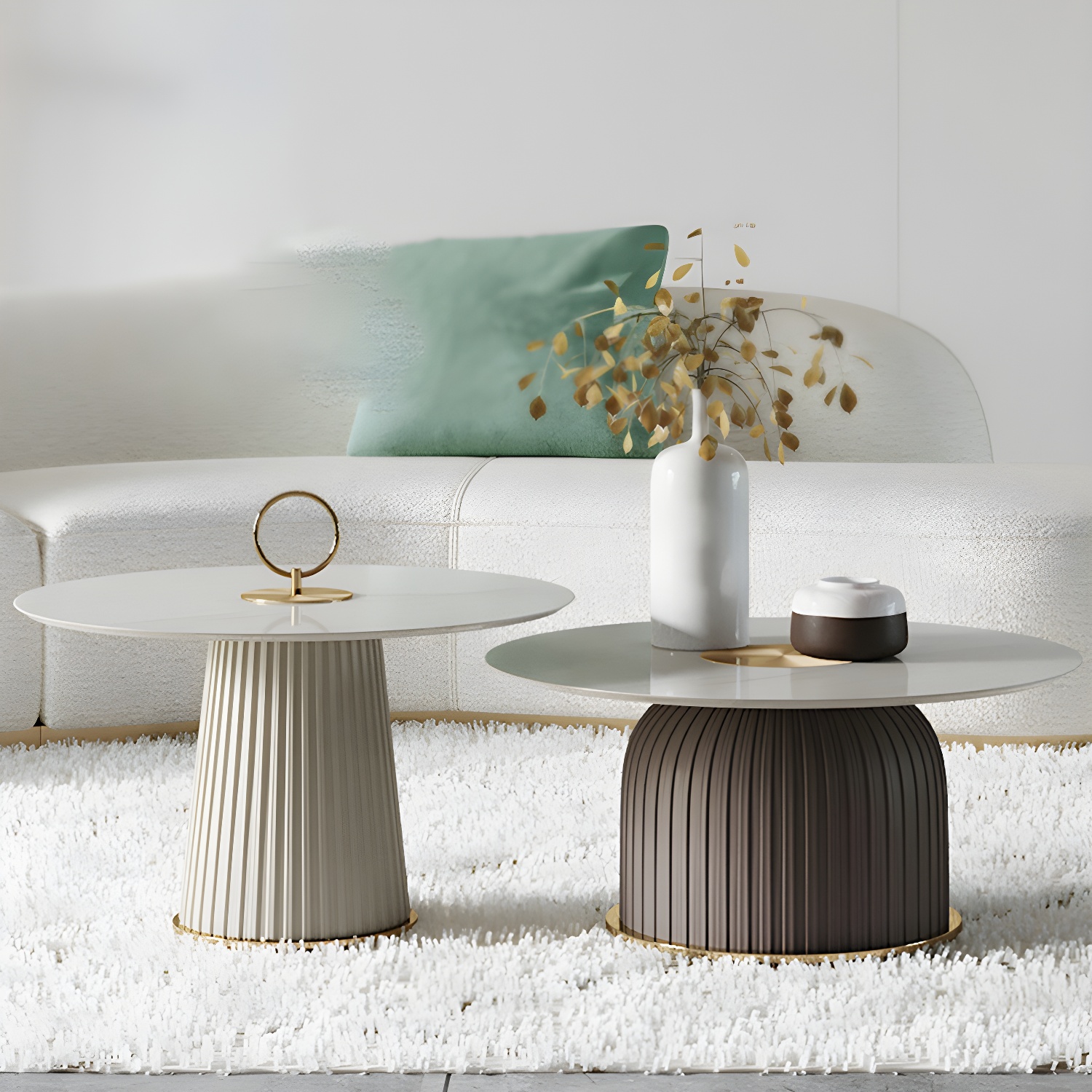 Metal Pedestal Coffee Table | Ormau - image 8