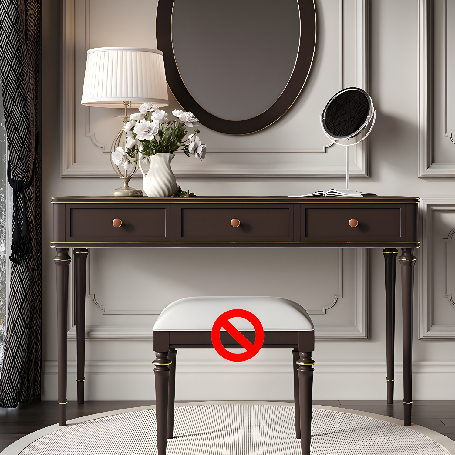 Mirror & 3-Drawer Vanity | Ormau - image 6
