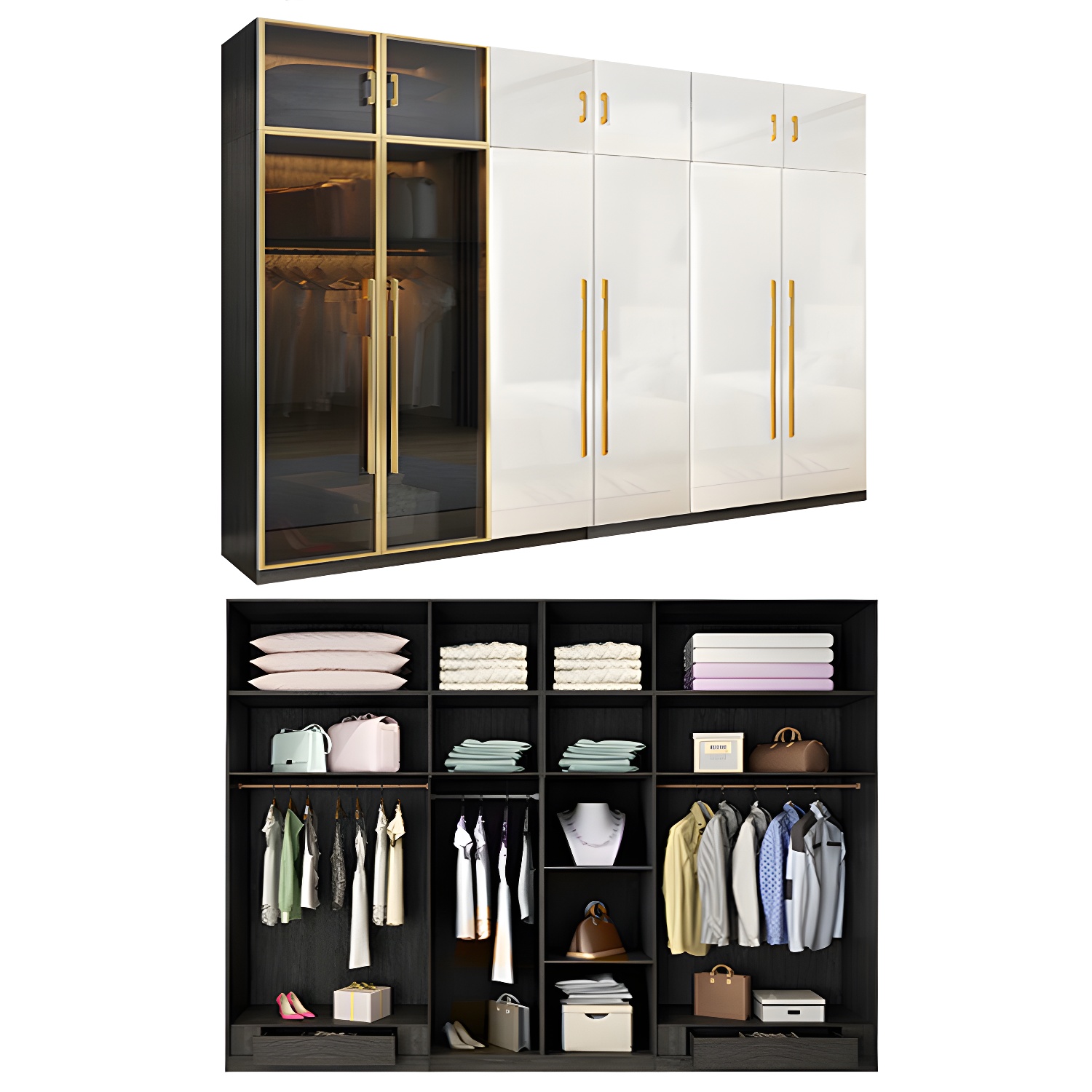 Modern Glass Door Wardrobe | Ormau - image 32