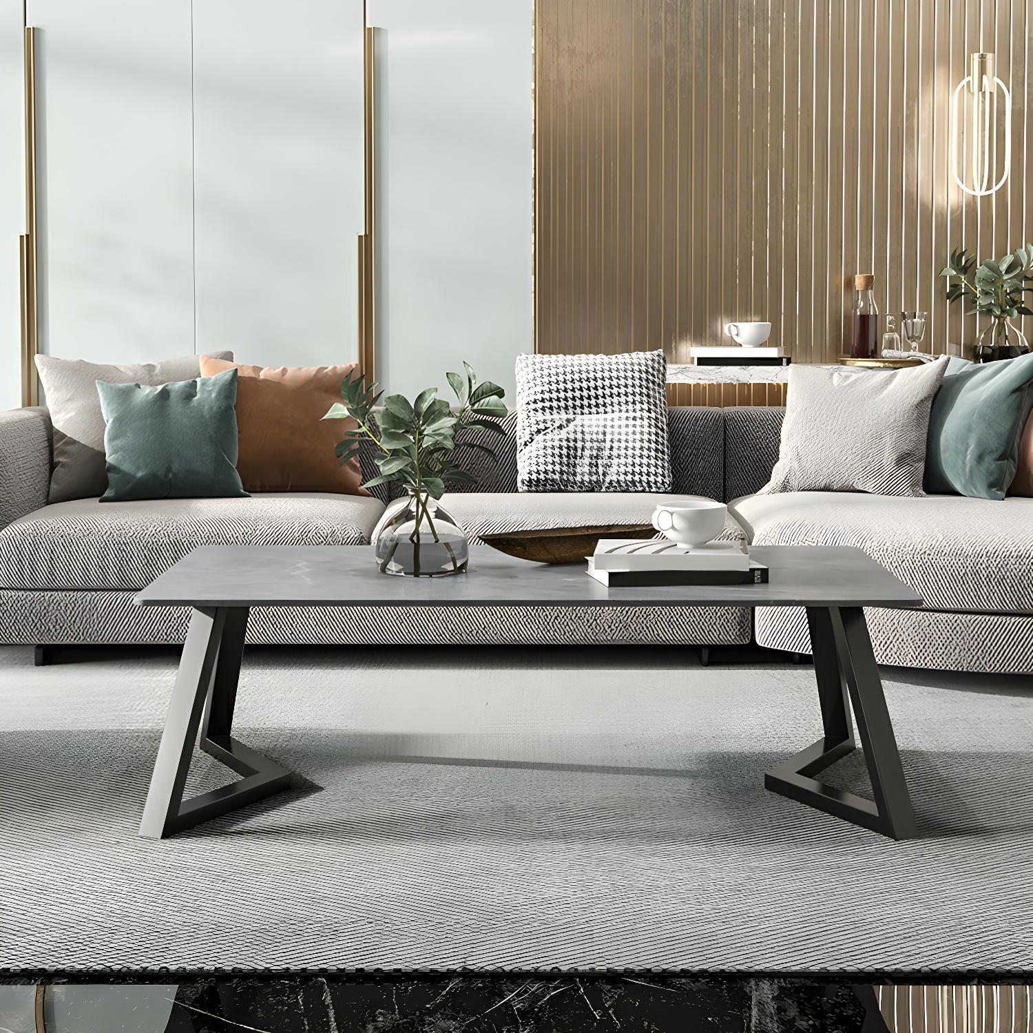 Stone & Iron Coffee Table | Ormau - image 4