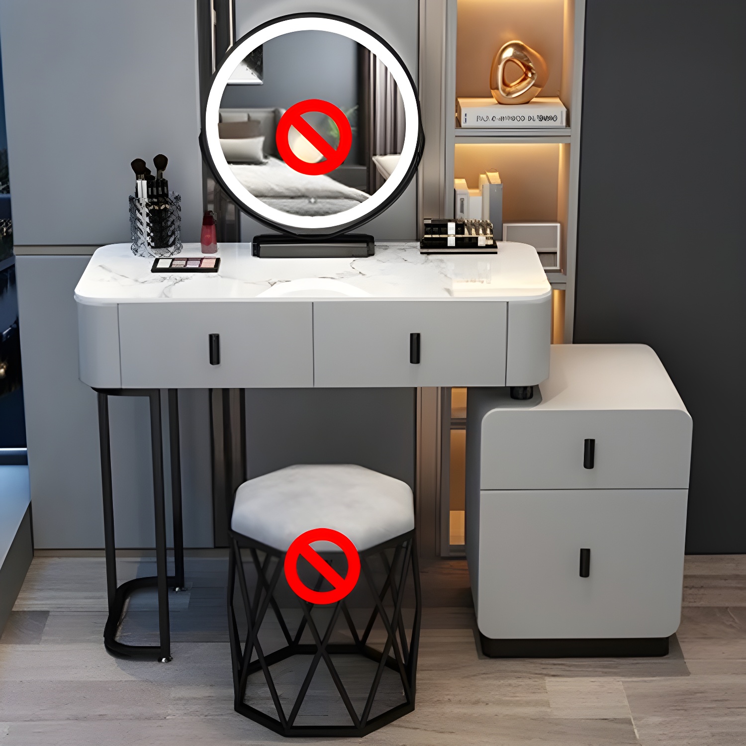 Stone Top Vanity Desk | Ormau - image 32