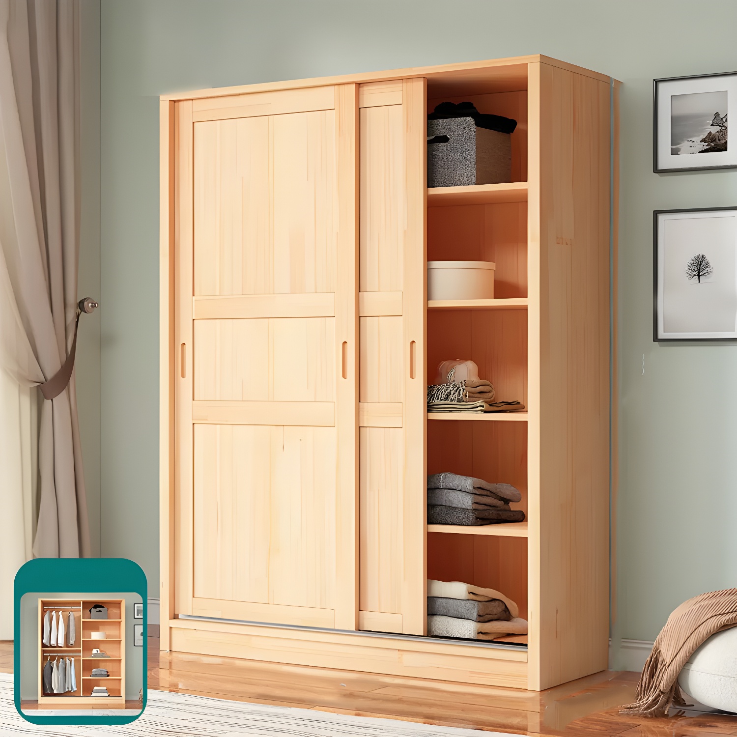 Natural Pine Wardrobe | Ormau - image 21