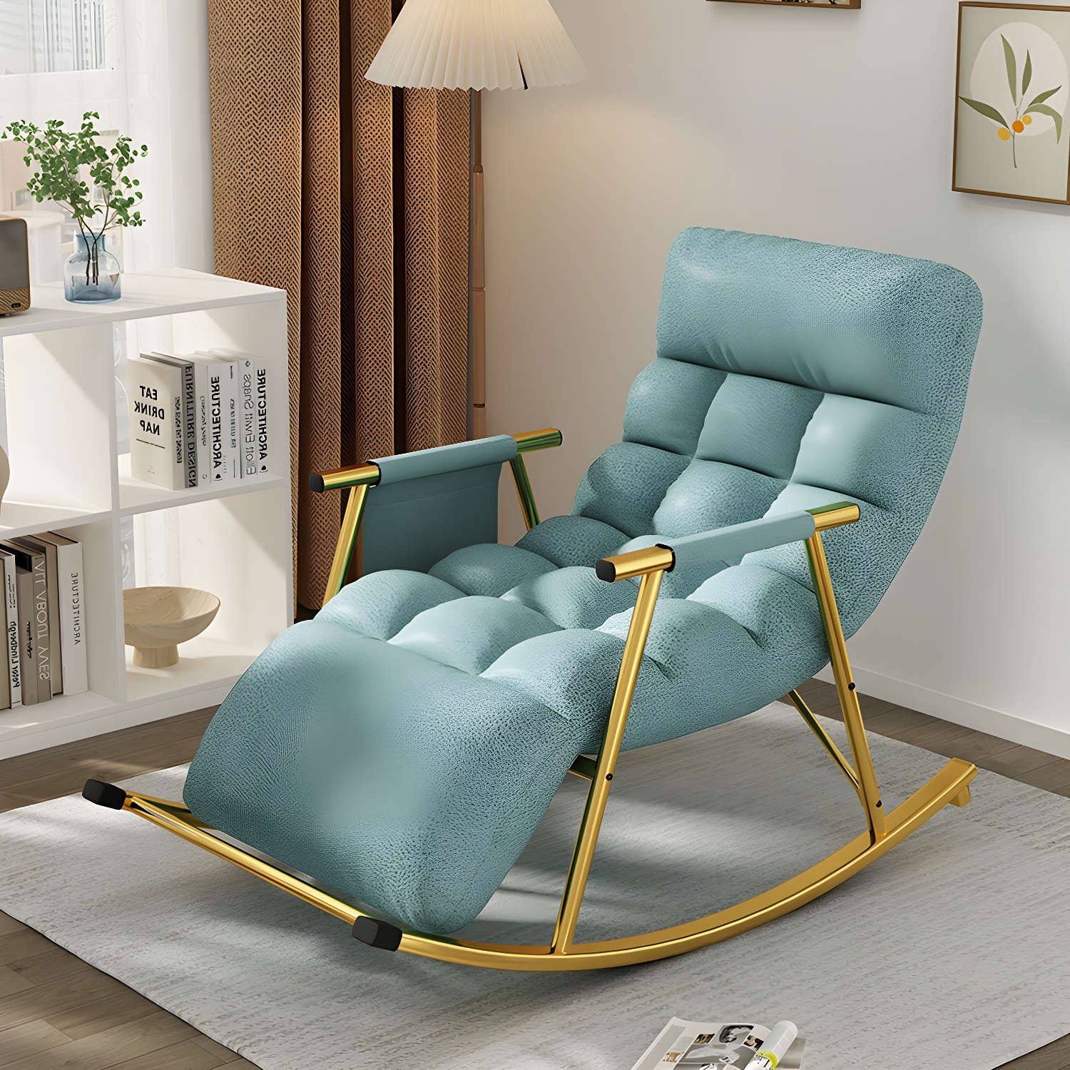 Chic Upholstered Rocking Chair | Ormau - image 5