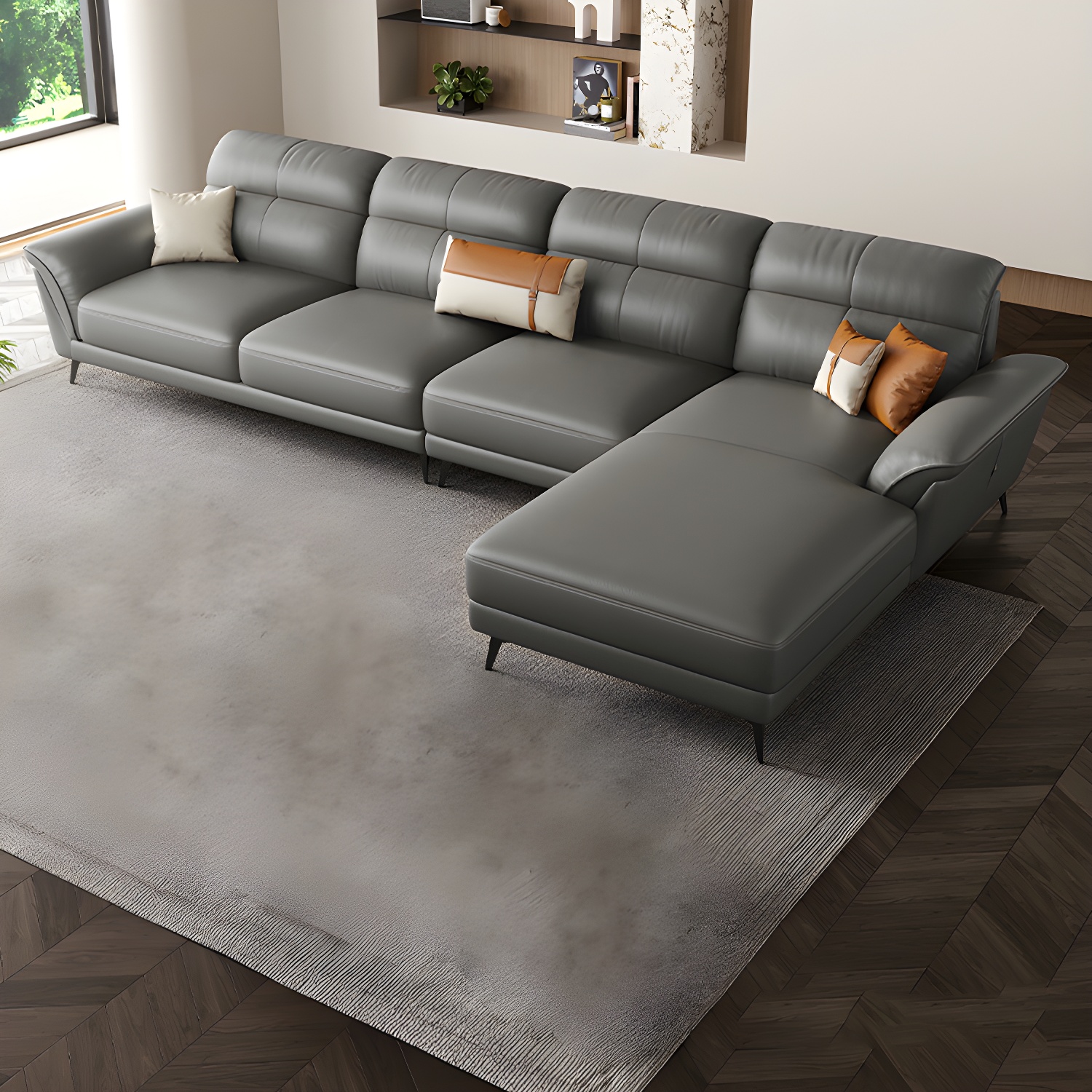 Modern Flared-Arm Sectional | Ormau - image 20