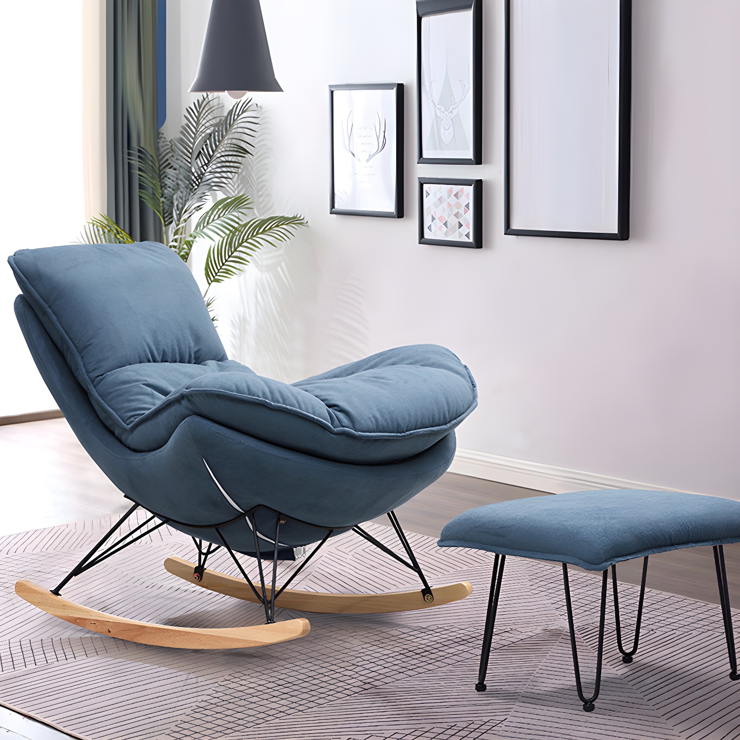 Modern Rocker & Ottoman Set | Ormau - image 10