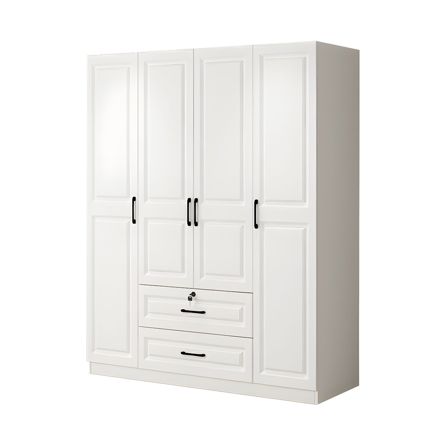 White Wood Wardrobe Armoire | Ormau - image 37