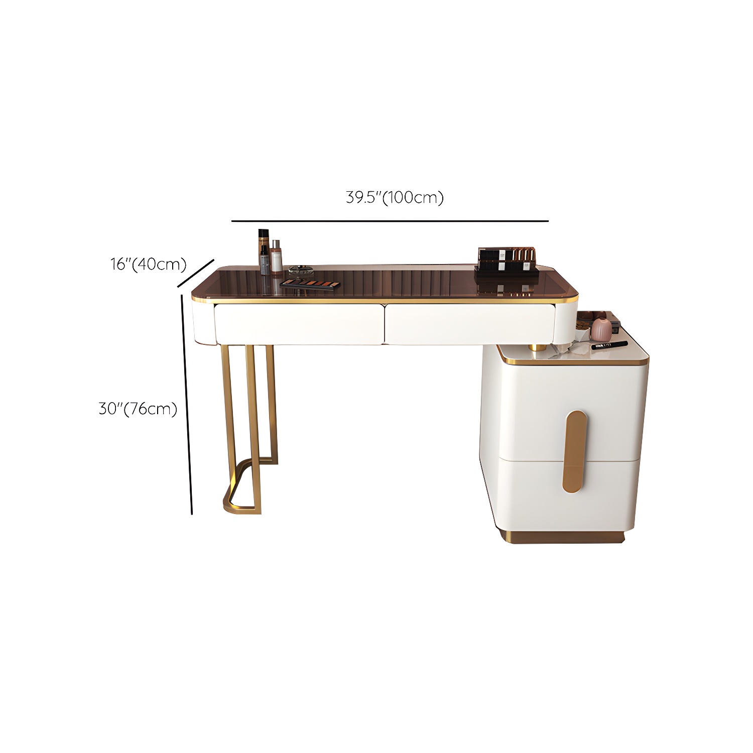 Glam Glass-Top Vanity | Ormau - image 18