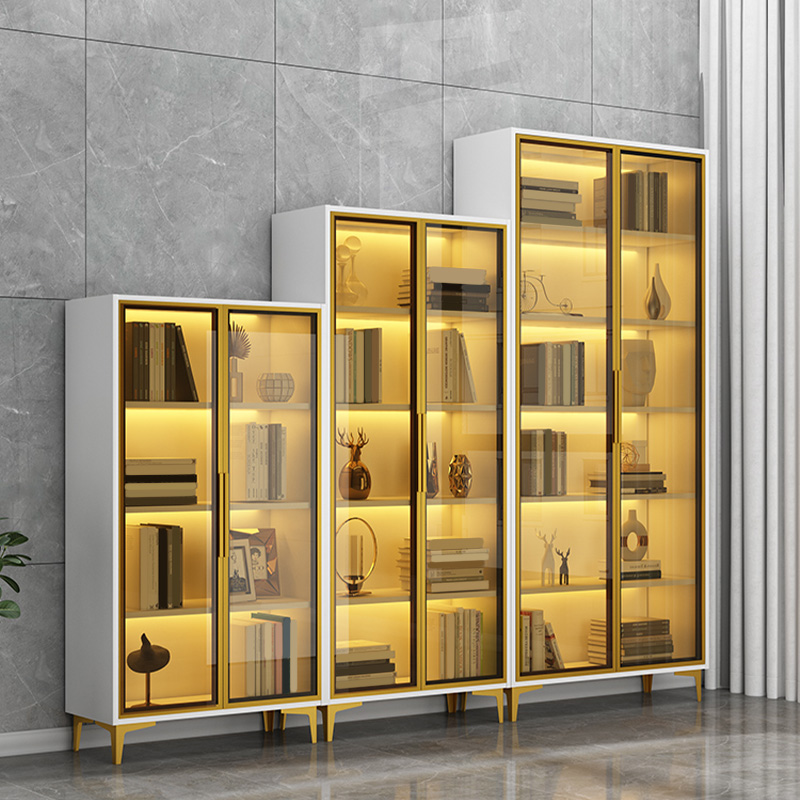Glam Glass Accent Cabinet with Lighting | Ormau - image 4