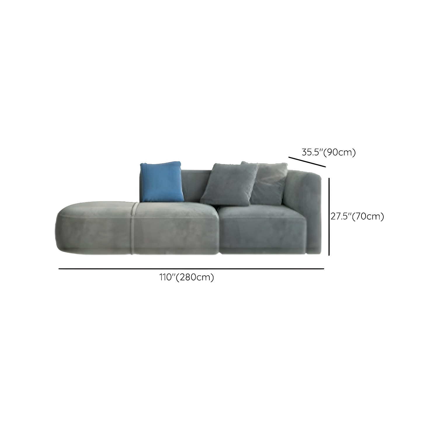Flannel Sectional Sofa | Ormau - image 20