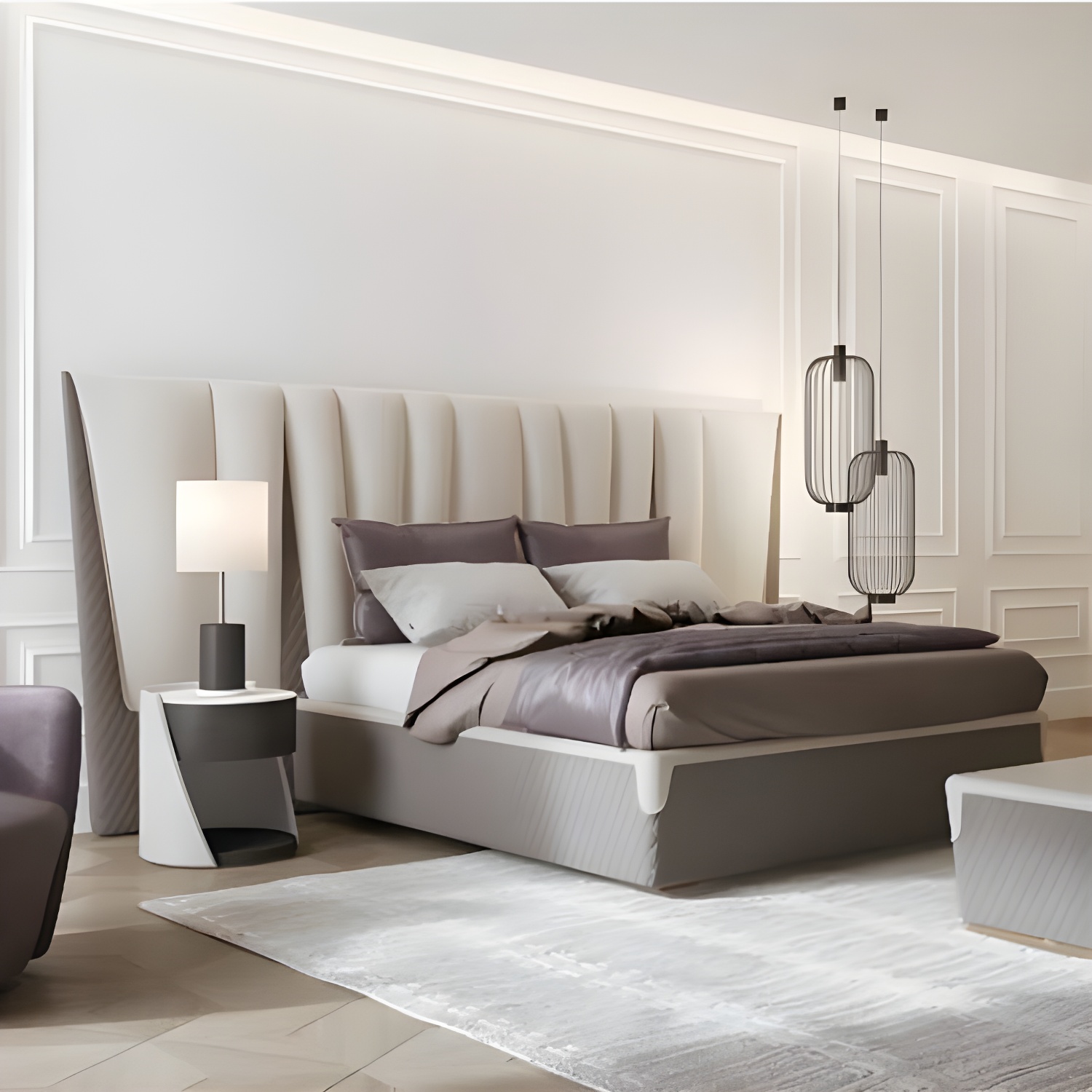 Faux Leather Nightstand | Ormau - image 8