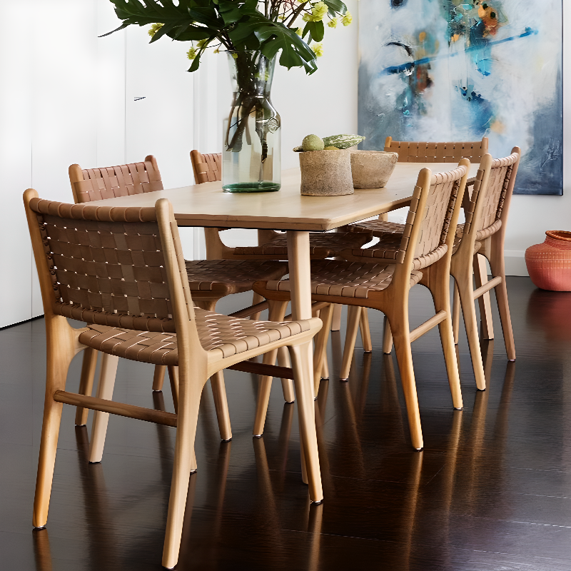 Woven Leather Side Chair | Ormau - image 8