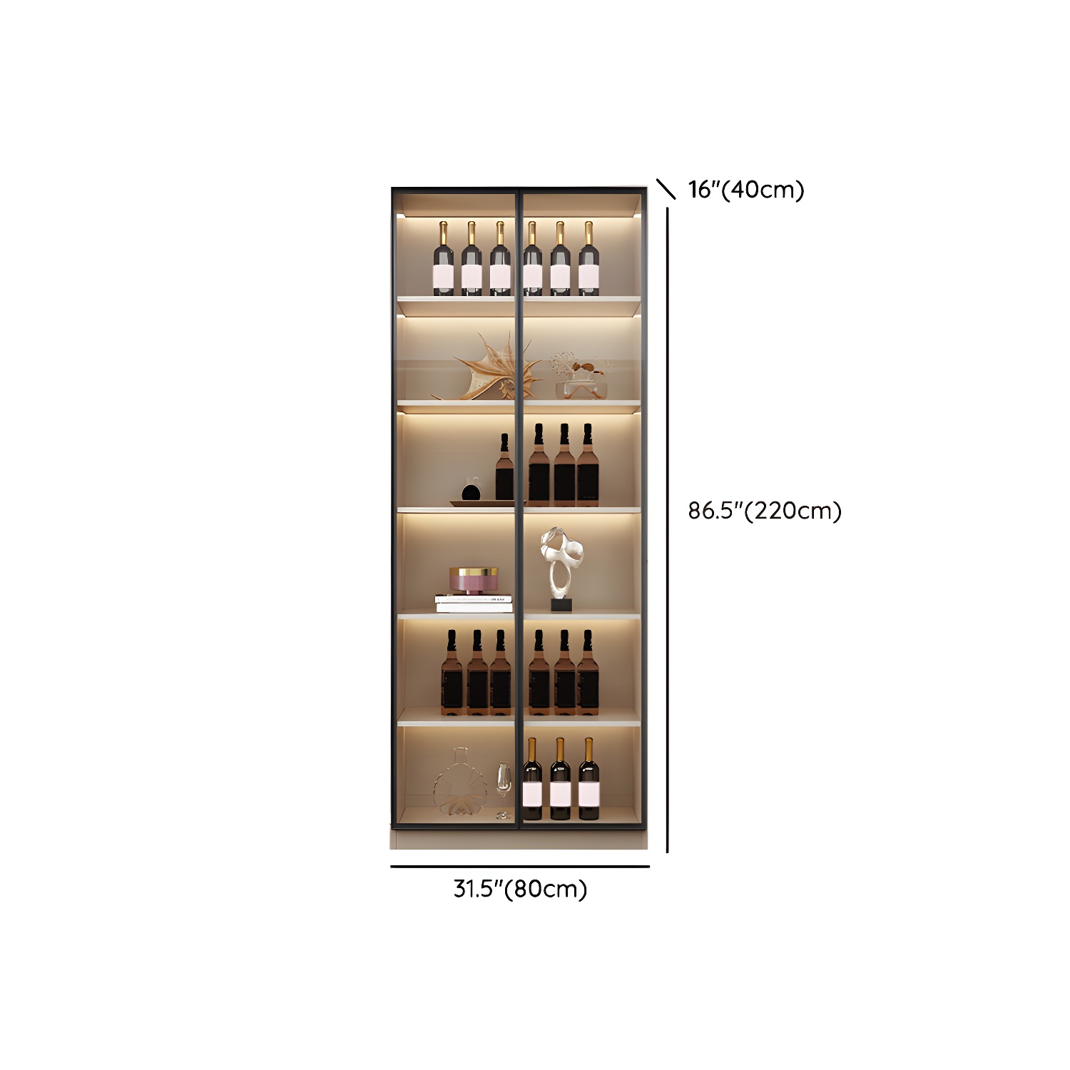 Modern Glass Door Cabinet | Ormau - image 11