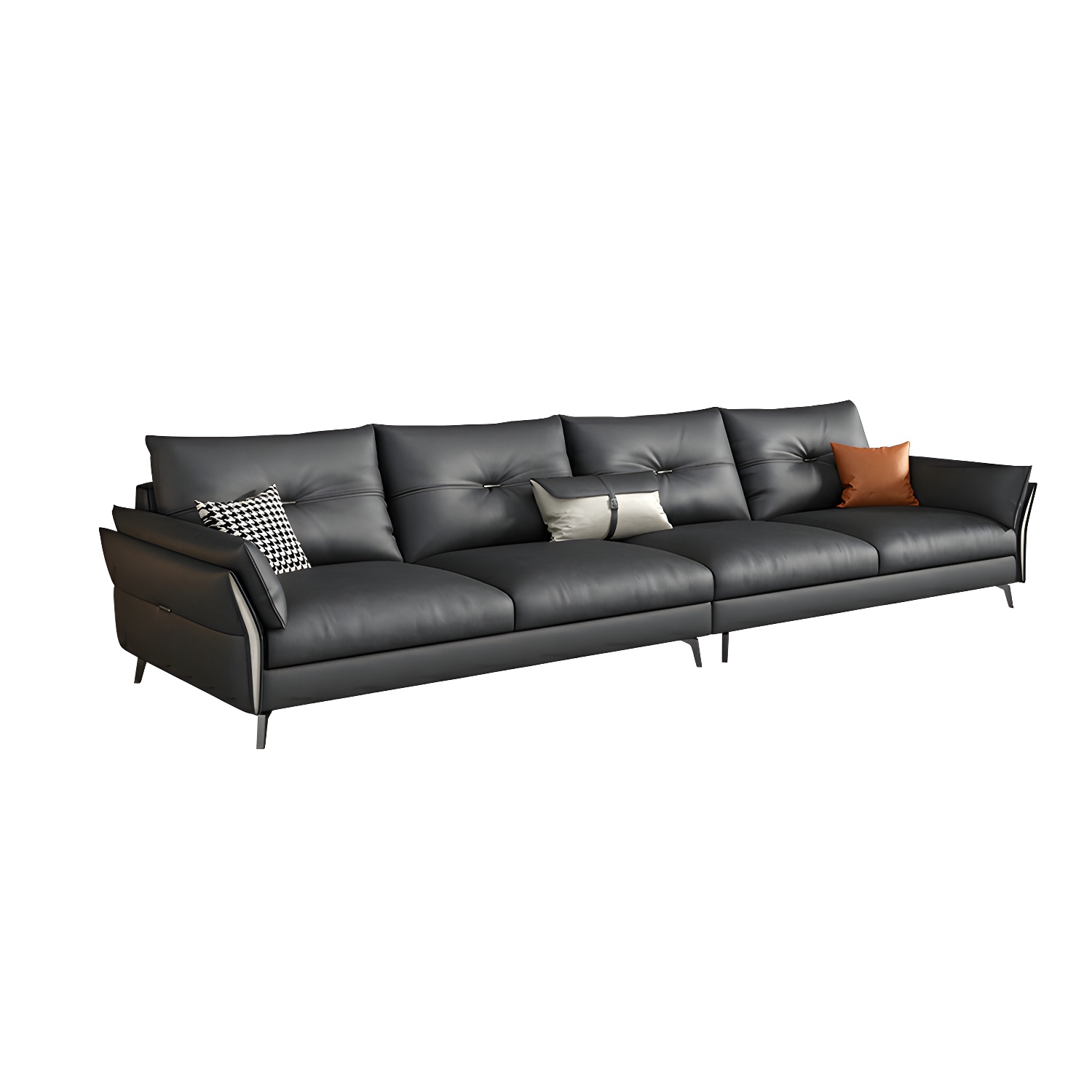 Tufted Gray Sectional | Ormau - image 20