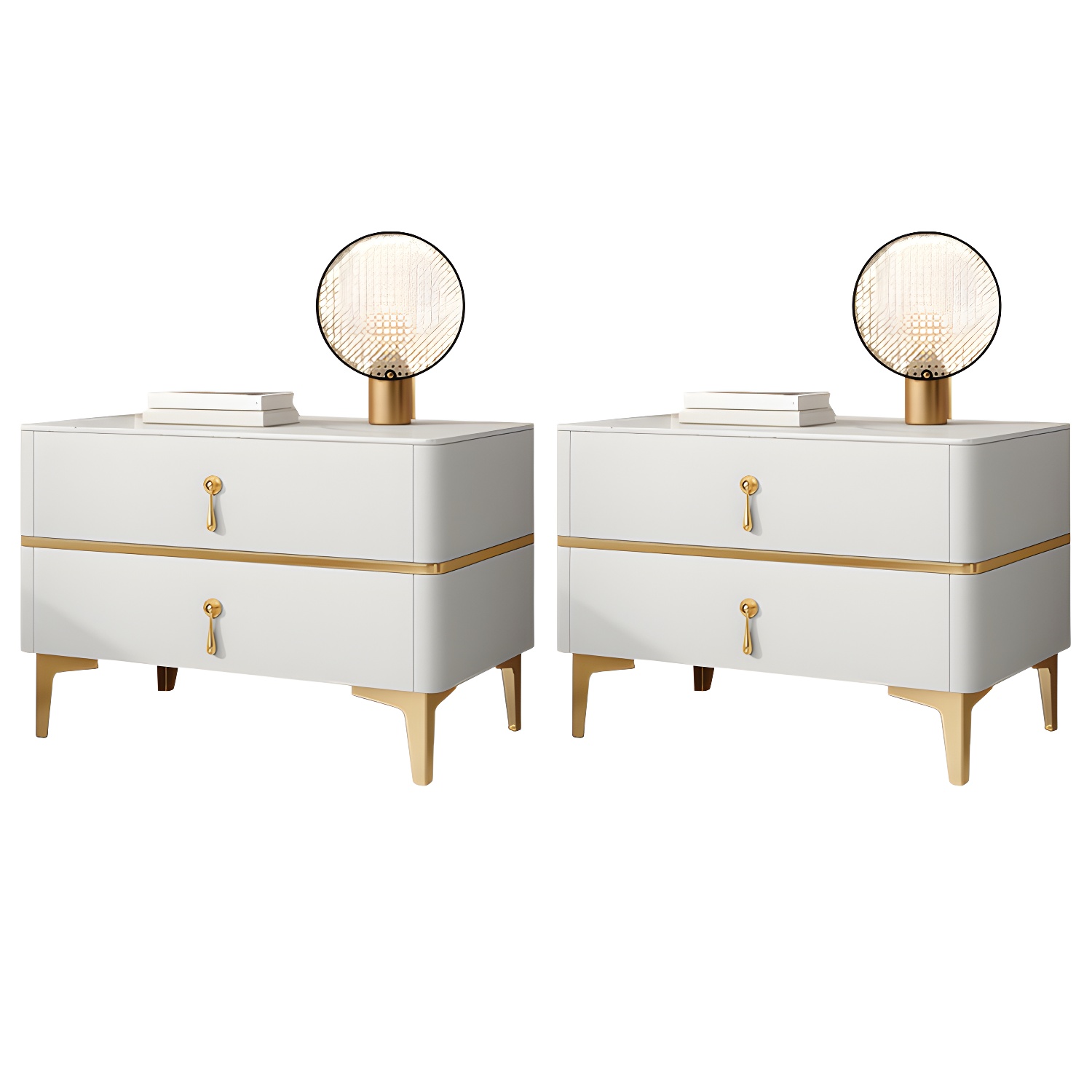 Glam Sintered Stone Nightstand | Ormau - image 22