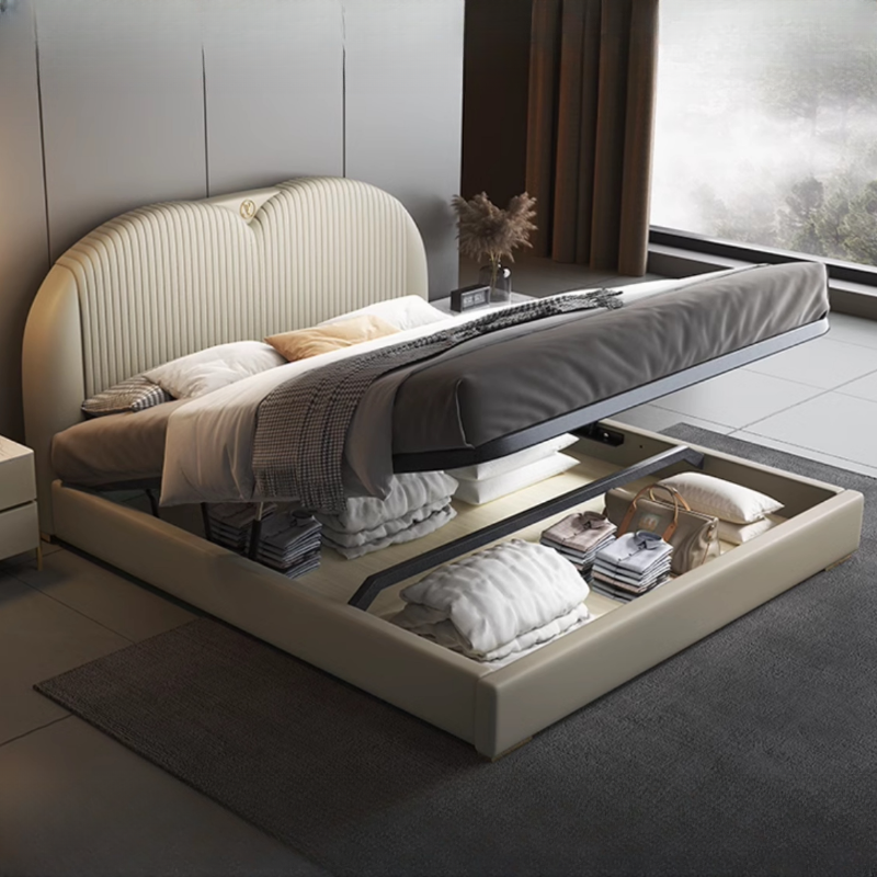 Solid Beige Storage Bed | Ormau - image 17