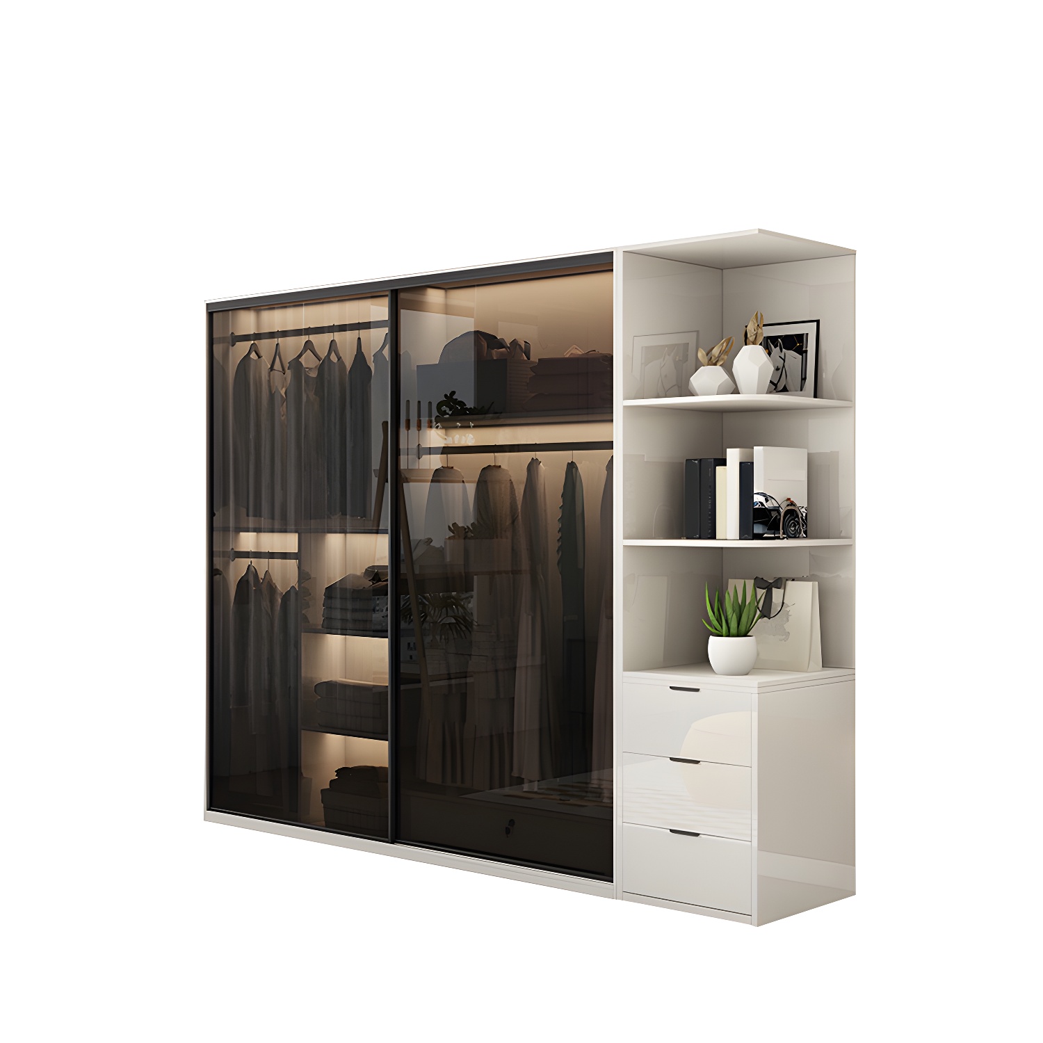 White Glass Wardrobe | Ormau - image 30