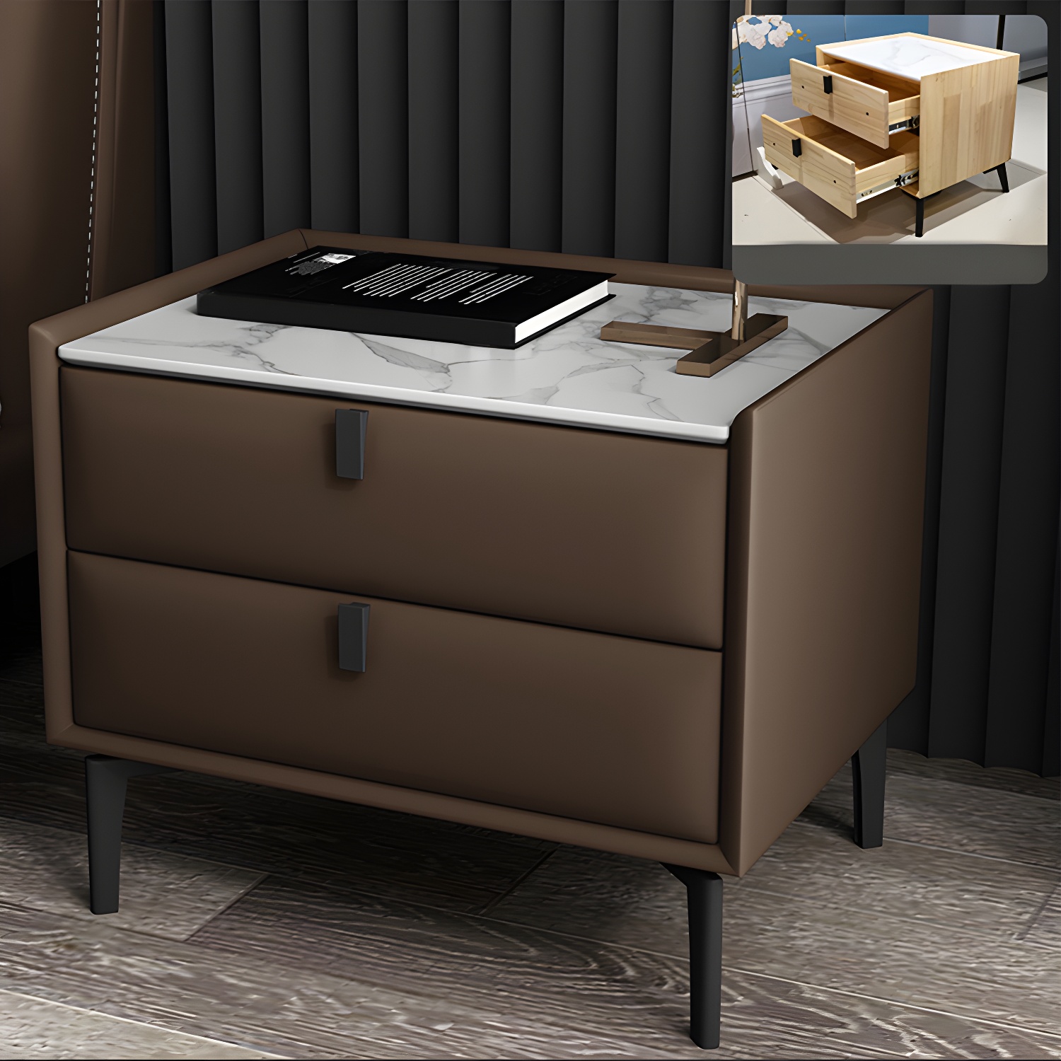 Solid Wood Nightstand | Ormau - image 25