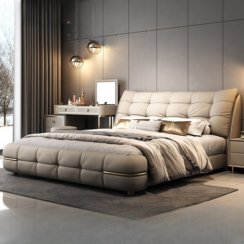 Solid Beige Storage Bed | Ormau - image 1